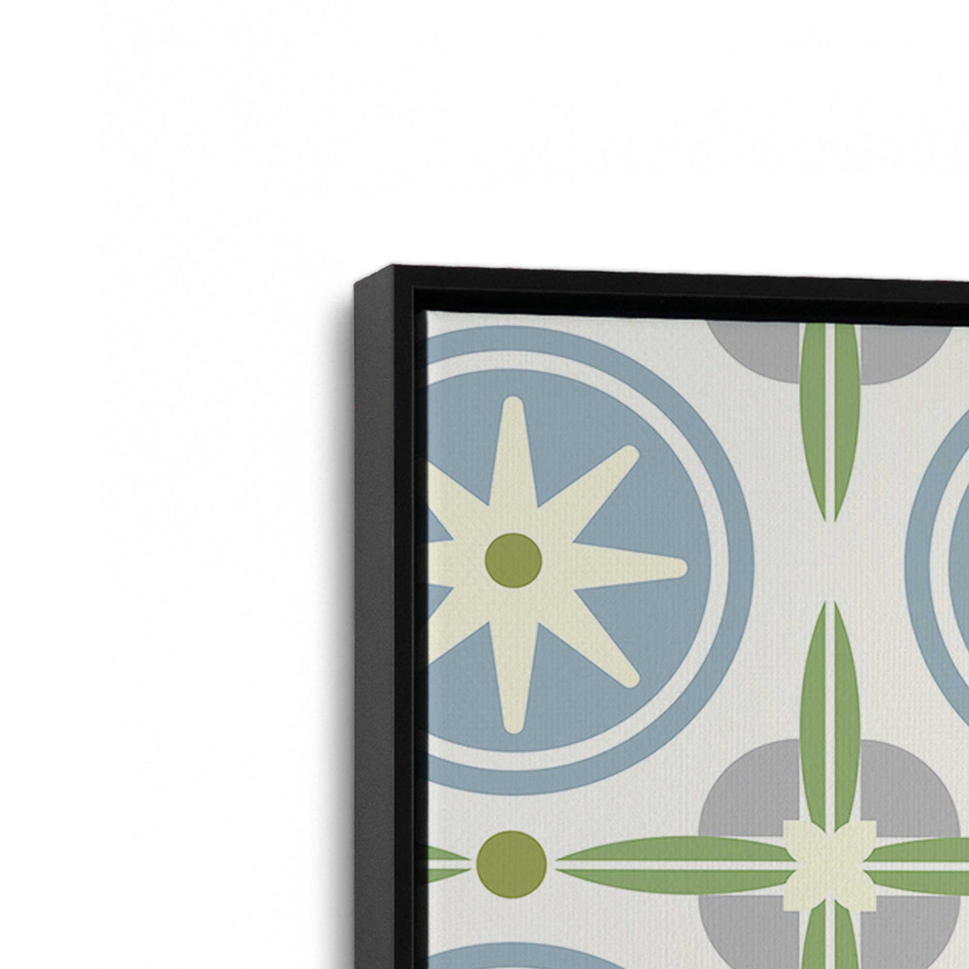 [Color:Satin Black], Picture of art in a Satin Black frame at an angle