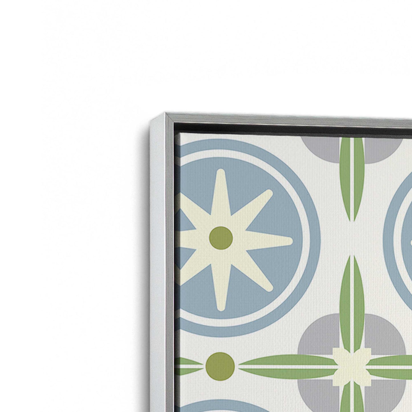 [Color:Polished Chrome], Picture of art in a Polished Chrome frame at an angle