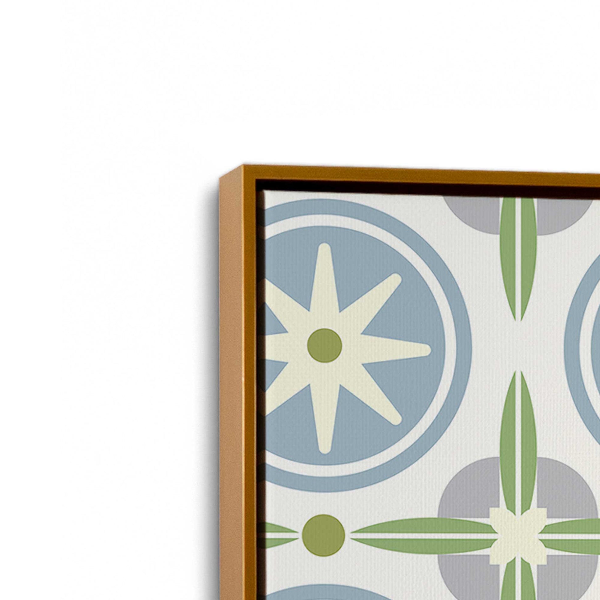 [Color:Polished Gold], Picture of art in a Polished Gold frame at an angle
