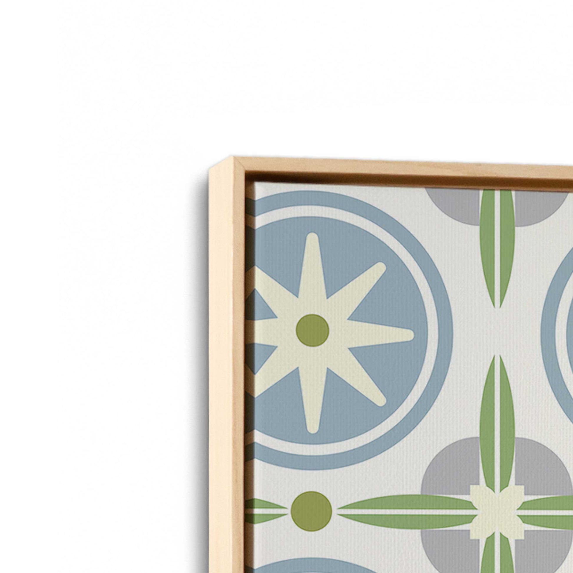 [Color:American Maple], Picture of art in a American Maple frame at an angle