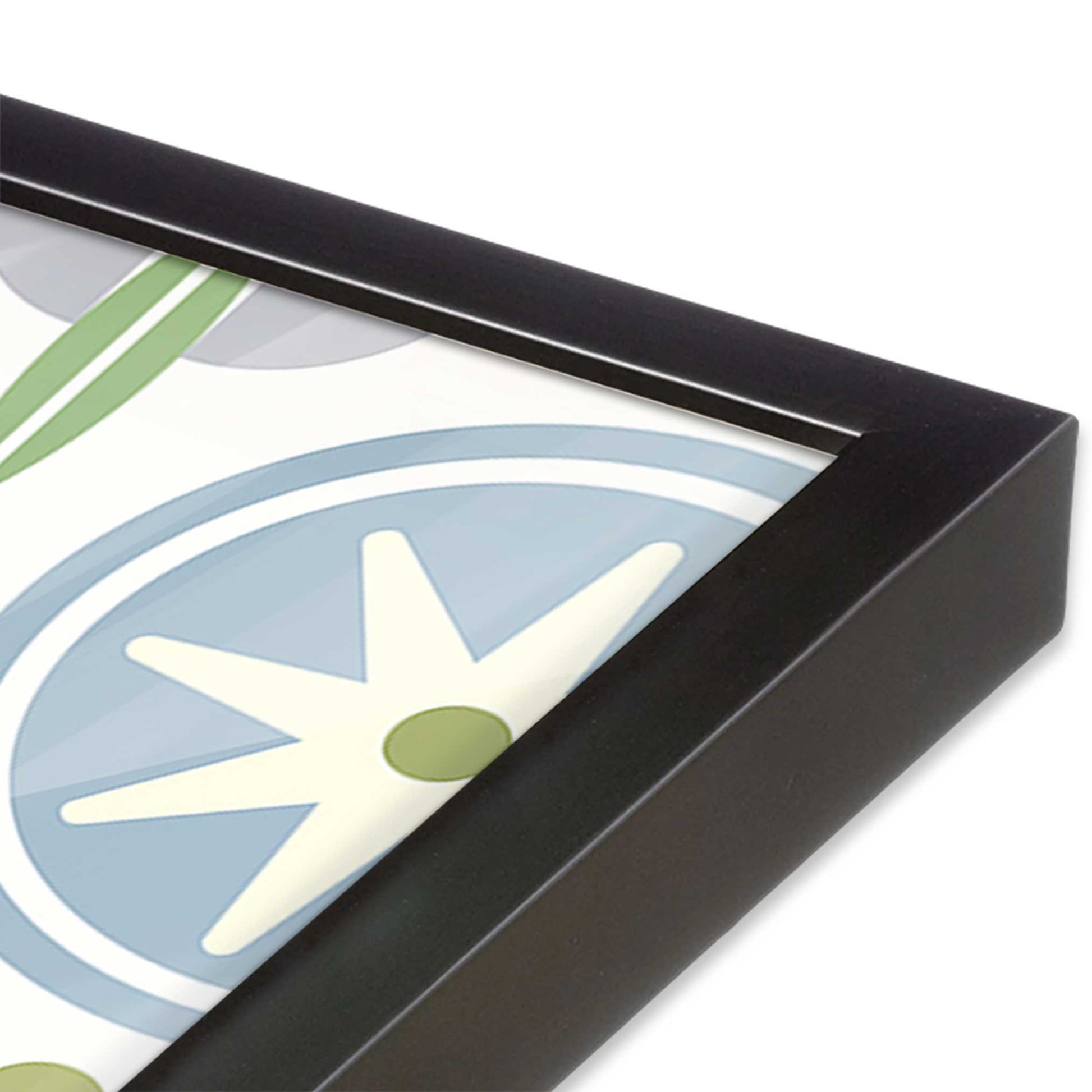 [Color:Weathered Zinc], Picture of art in a Weathered Zinc frame at an angle