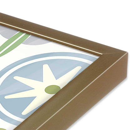 [Color:Brushed Gold], Picture of art in a Brushed Gold frame at an angle