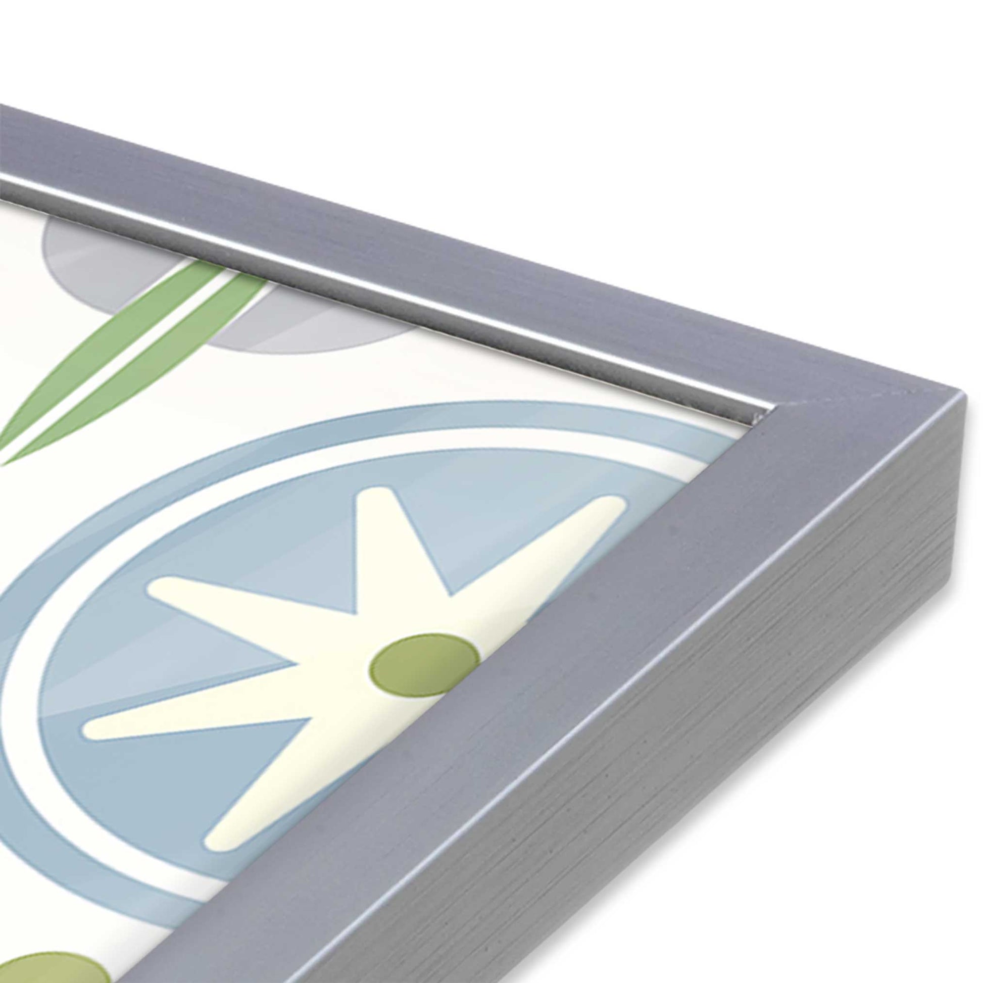 [Color:Polished Chrome], Picture of art in a Polished Chrome frame at an angle