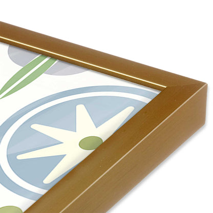 [Color:Polished Gold], Picture of art in a Polished Gold frame at an angle