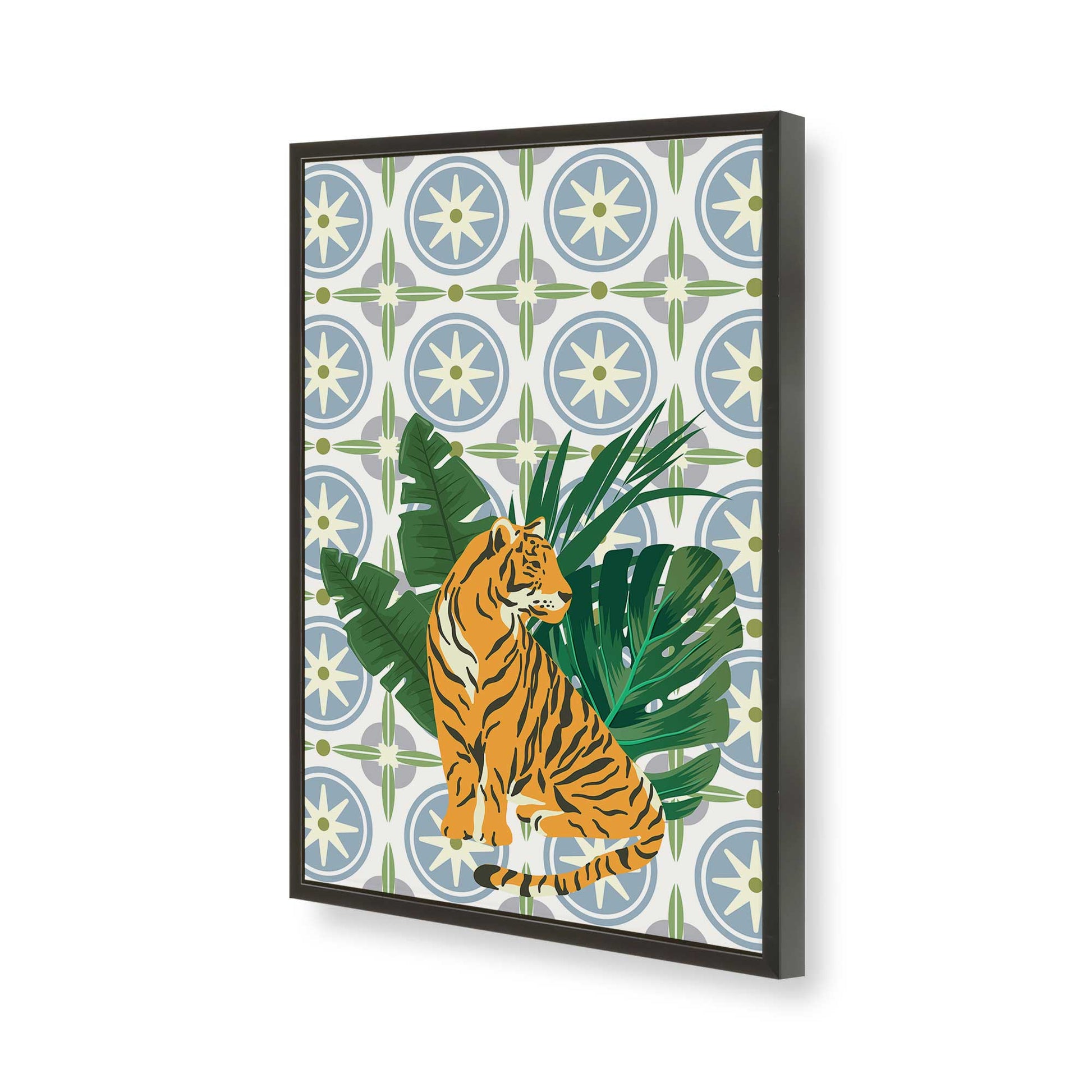 [Color:Satin Black], Picture of art in a Satin Black frame of the corner