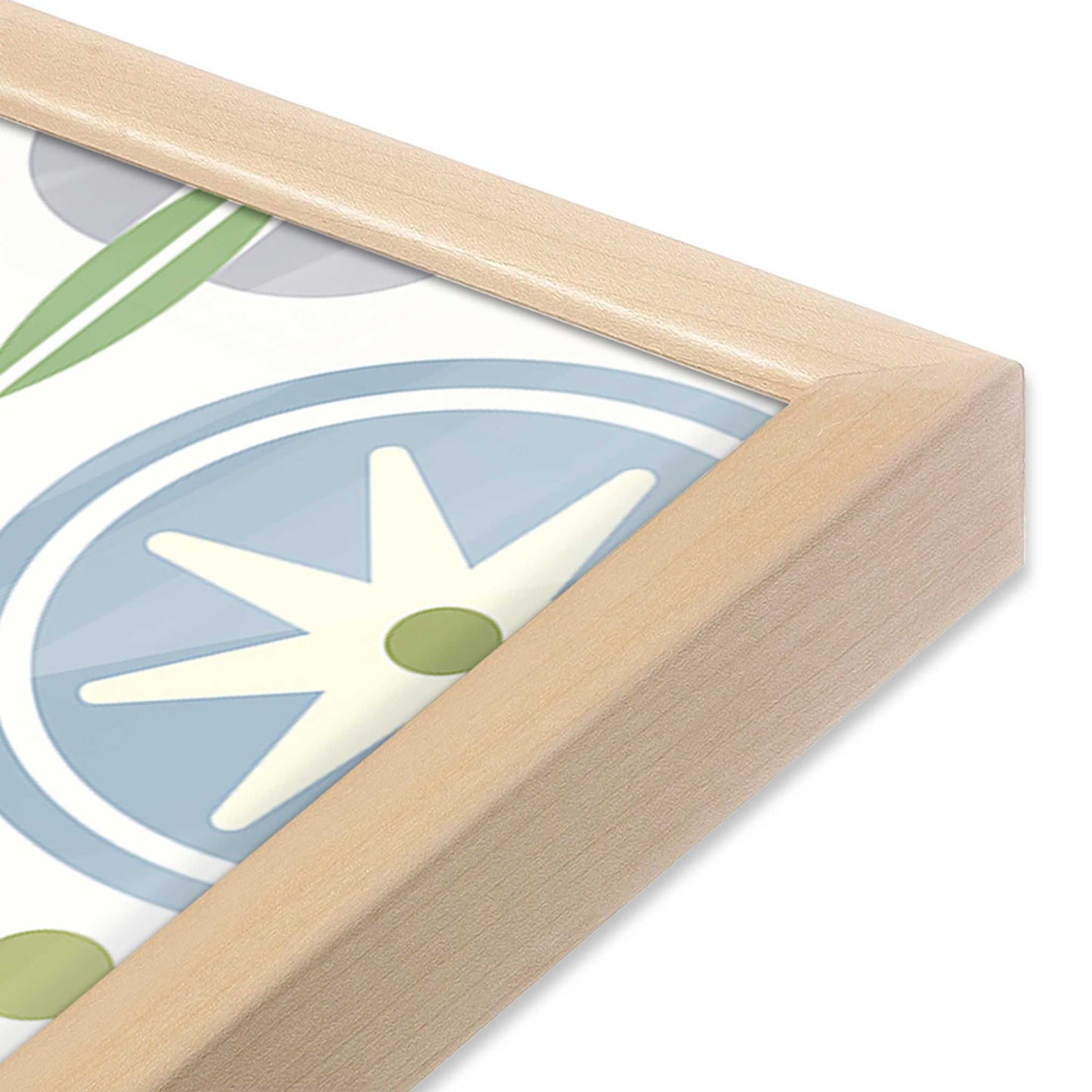 [Color:Raw Maple], Picture of art in a Raw Maple frame at an angle
