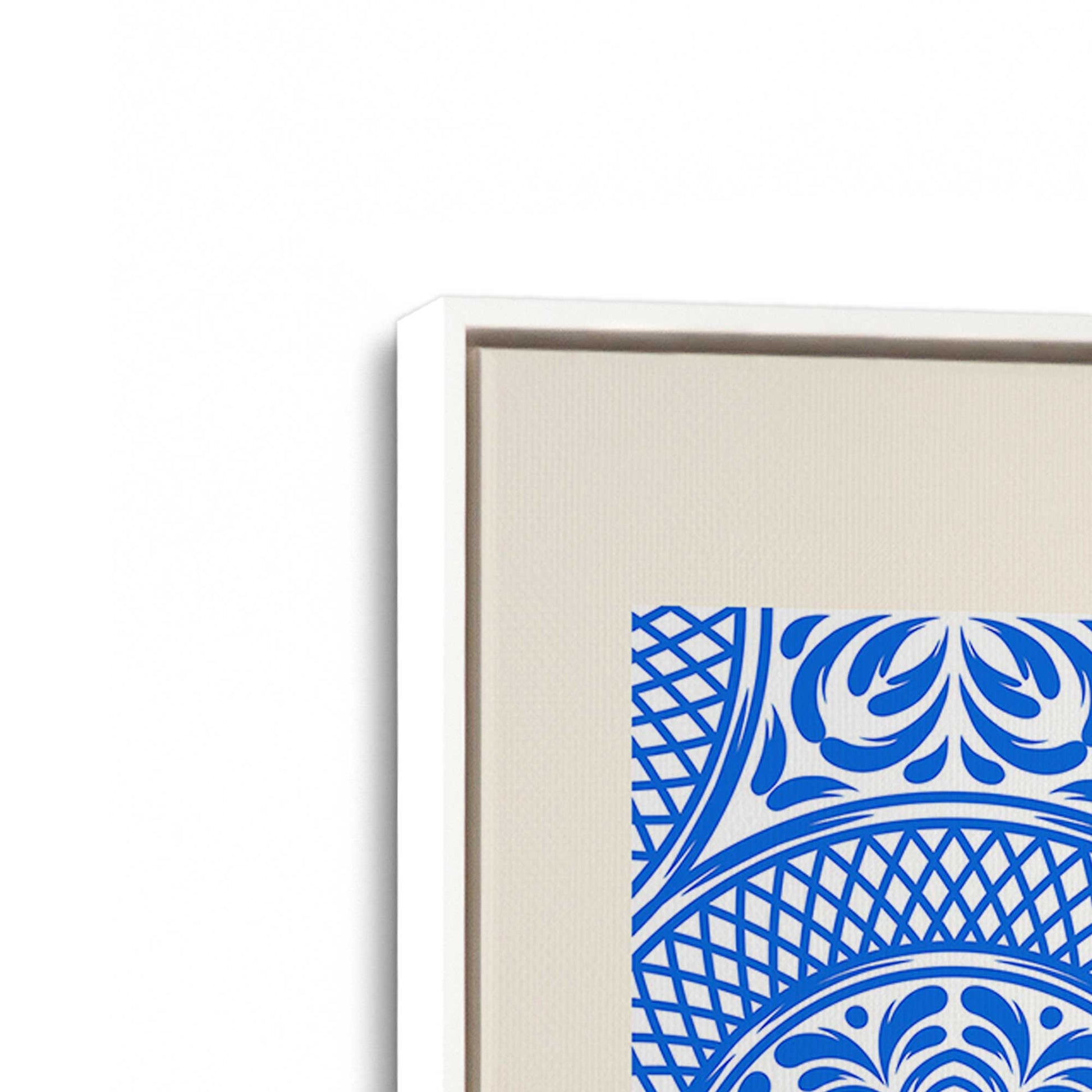 [Color:Opaque White], Picture of art in a White frame at an angle