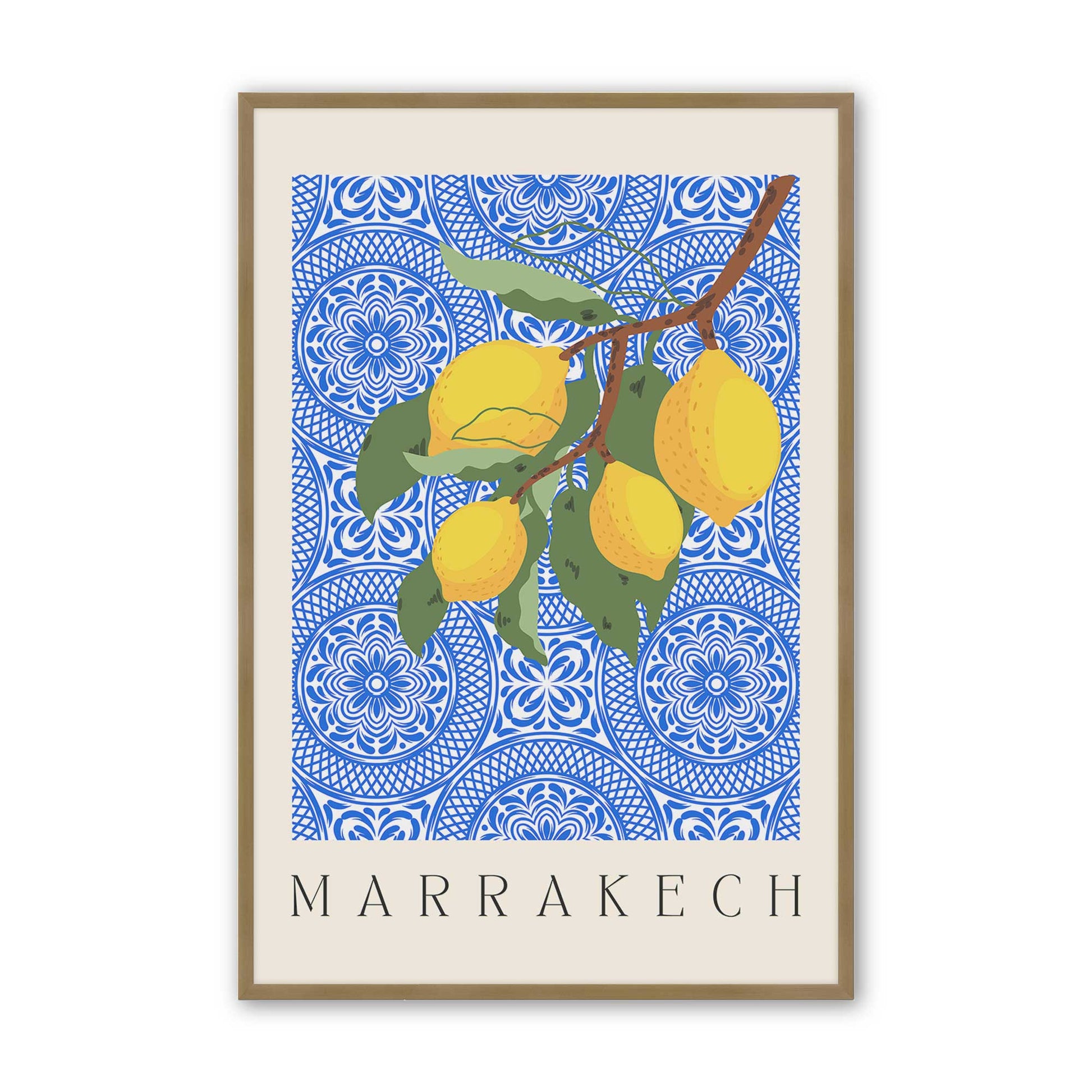 [Color:Brushed Gold], Picture of art in a Brushed Gold frame