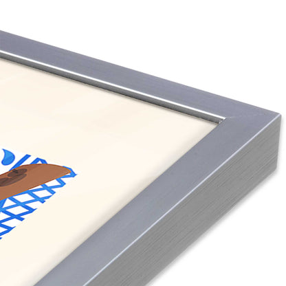 [Color:Polished Chrome], Picture of art in a Polished Chrome frame at an angle