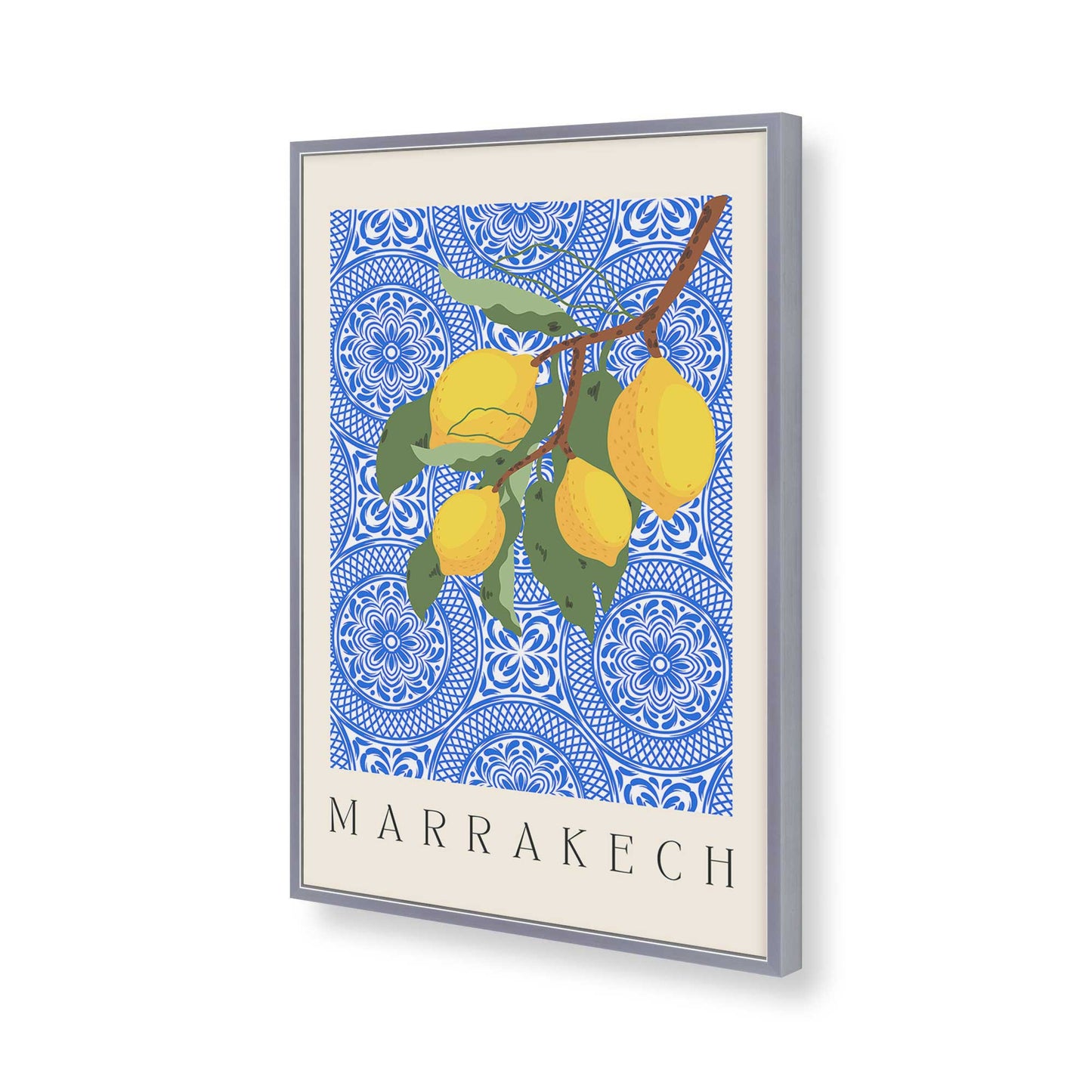 [Color:Polished Chrome], Picture of art in a Polished Chrome frame of the corner