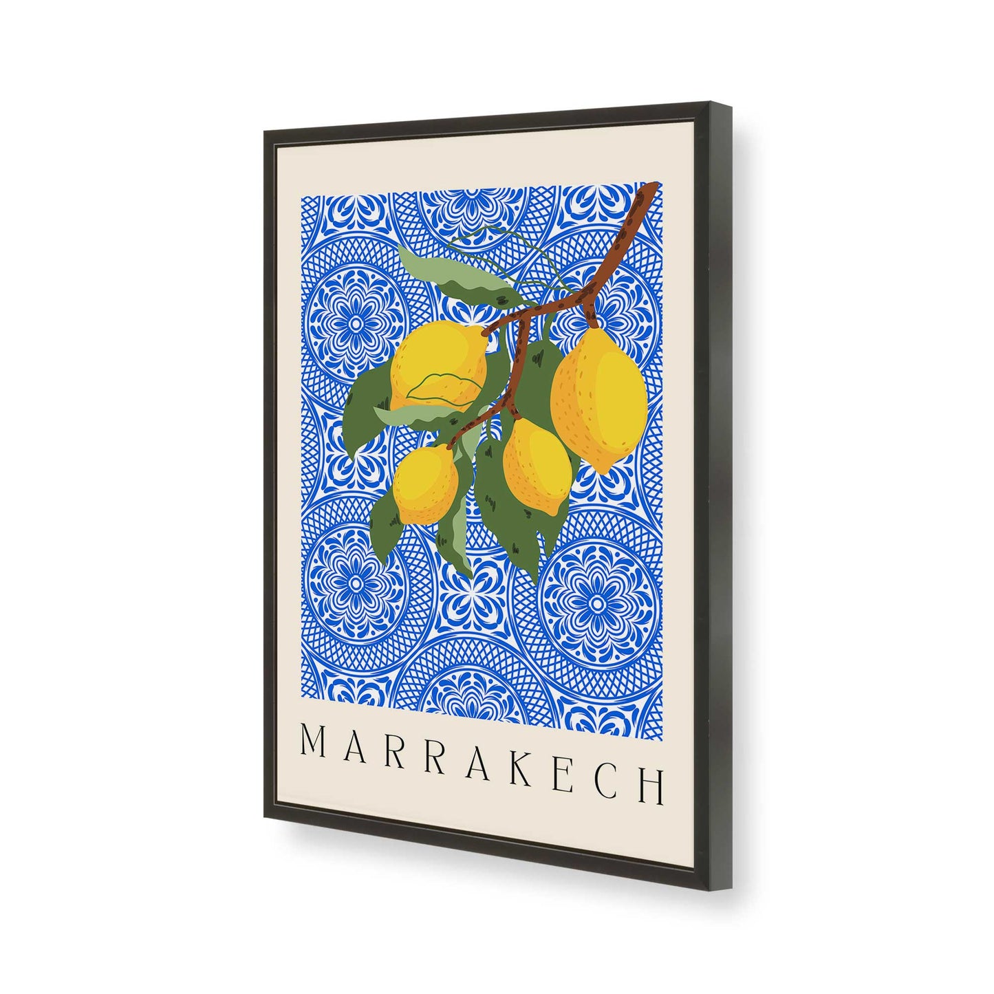 [Color:Satin Black], Picture of art in a Satin Black frame of the corner