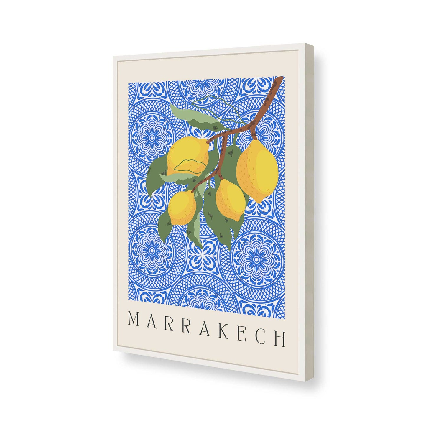 [Color:Opaque White], Picture of art in a Opaque White frame of the corner