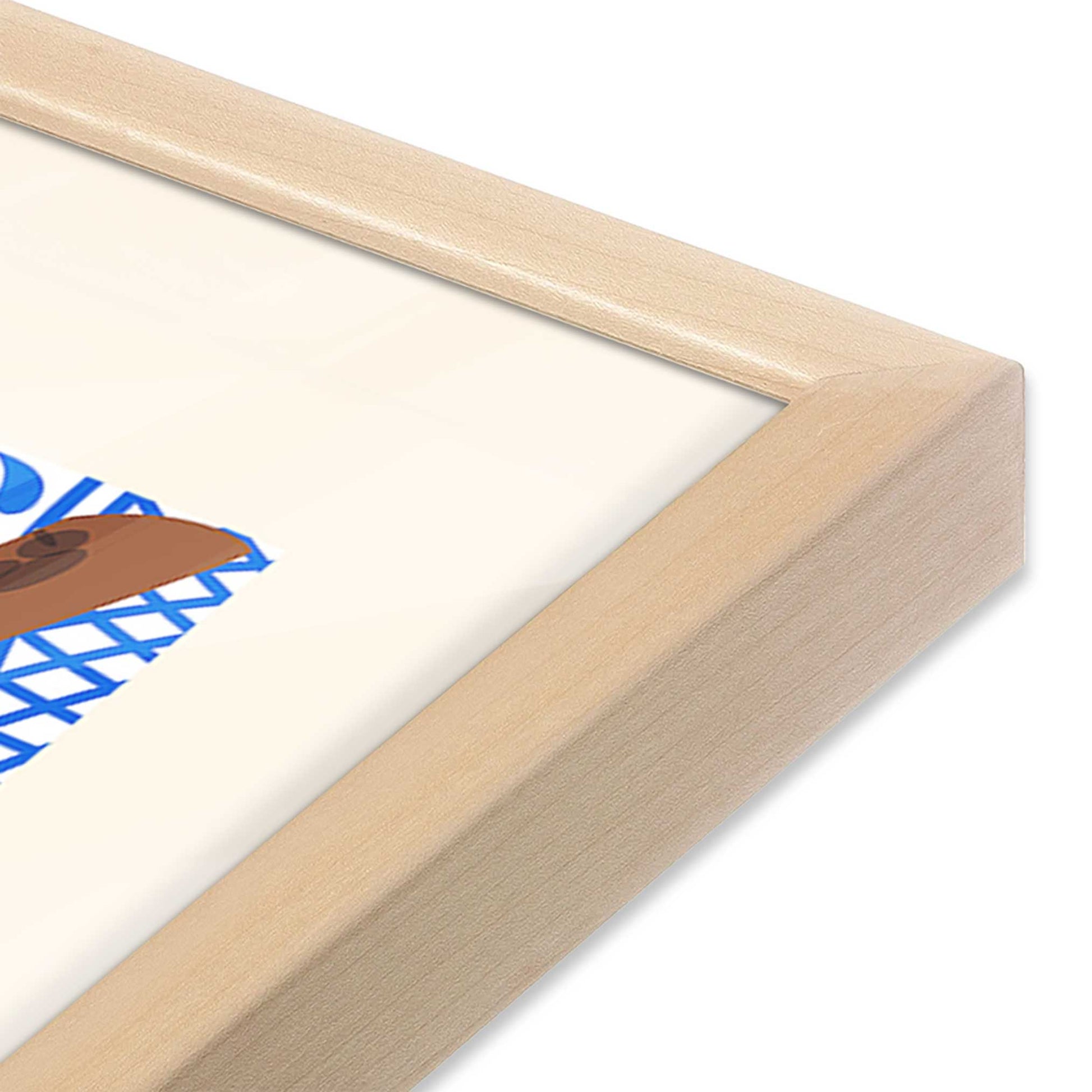 [Color:Raw Maple], Picture of art in a Raw Maple frame at an angle