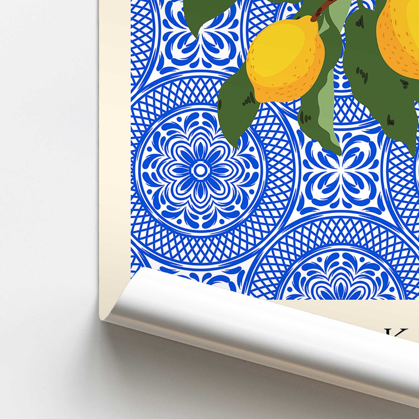 [color:Rolled Print], Picture of close up of art