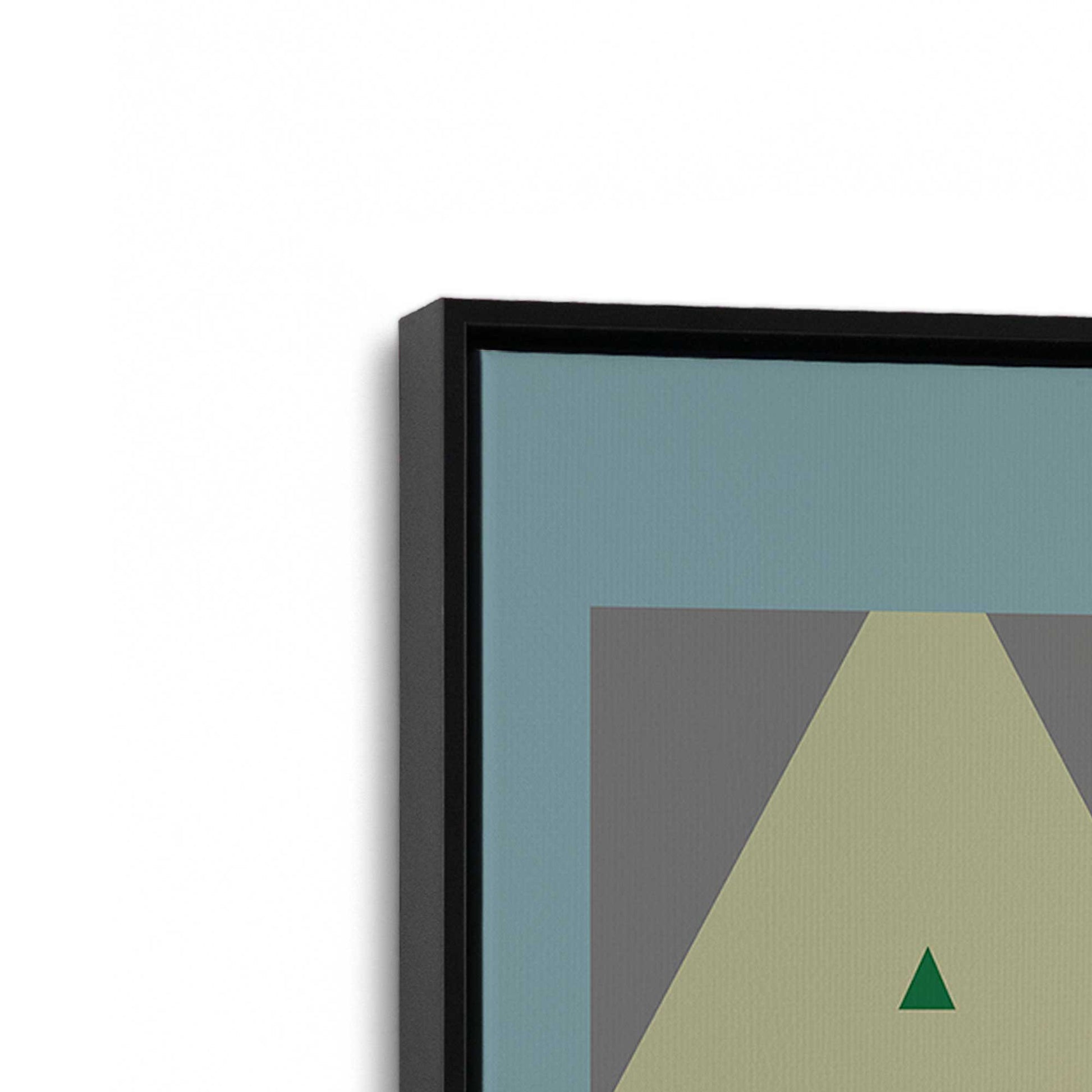 [Color:Satin Black], Picture of art in a Satin Black frame at an angle