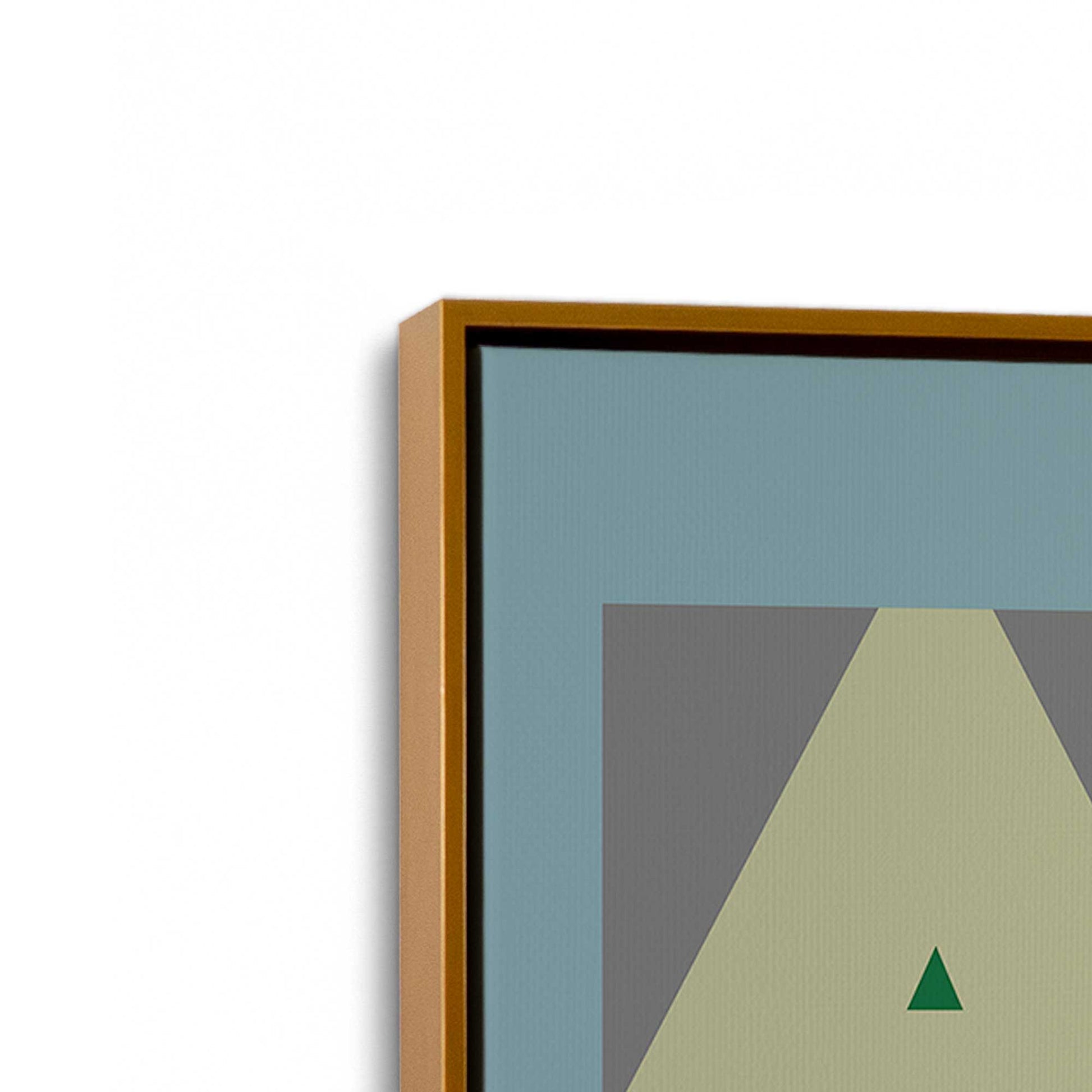[Color:Polished Gold], Picture of art in a Polished Gold frame at an angle