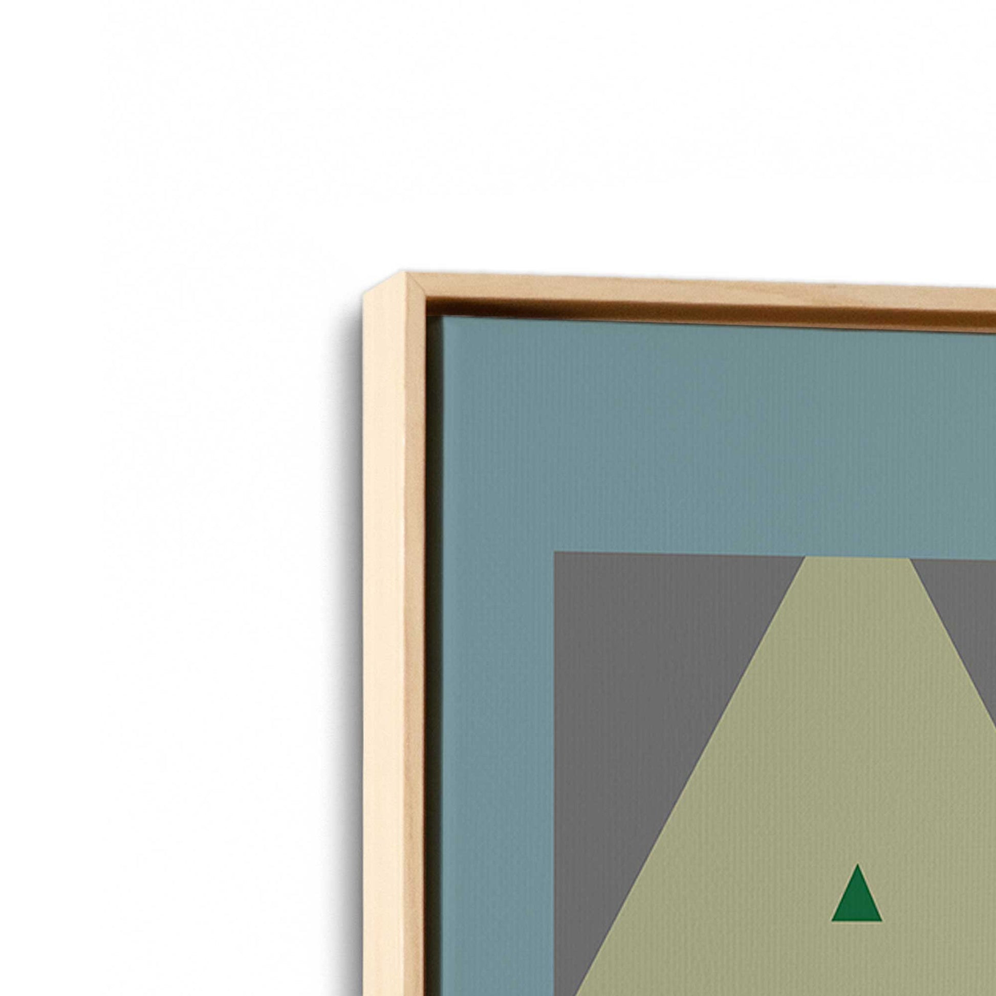 [Color:American Maple], Picture of art in a American Maple frame at an angle