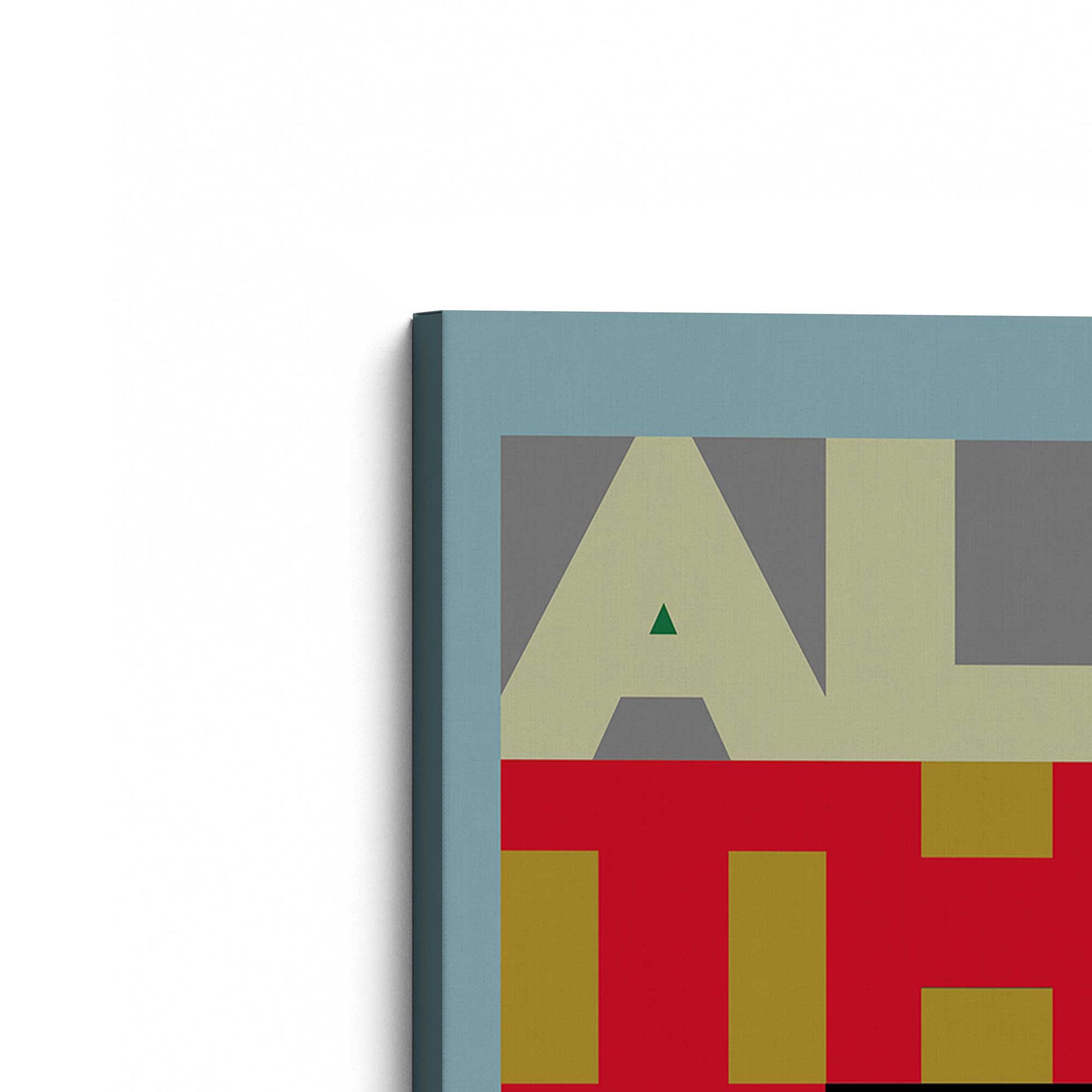 [Color:Stretched Canvas], Picture of the corner of the art