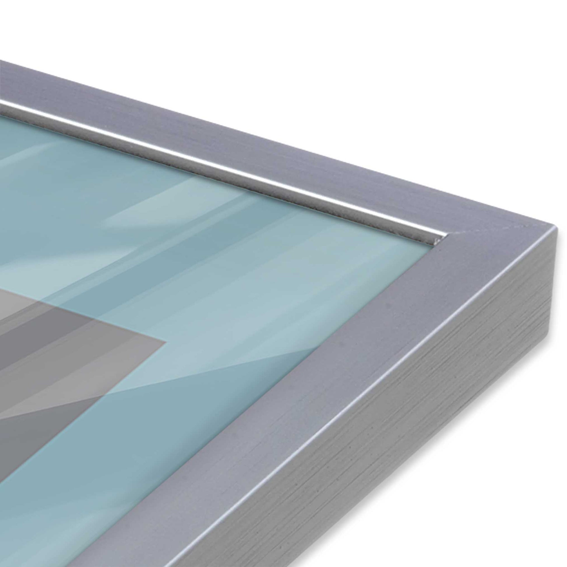 [Color:Polished Chrome], Picture of art in a Polished Chrome frame at an angle