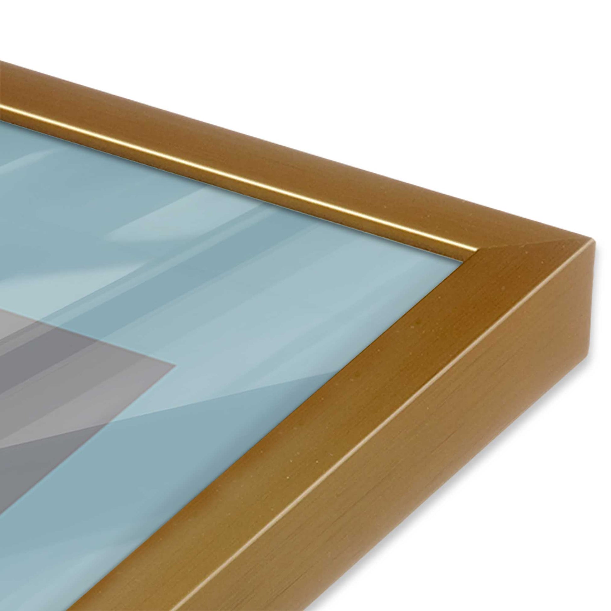 [Color:Polished Gold], Picture of art in a Polished Gold frame at an angle