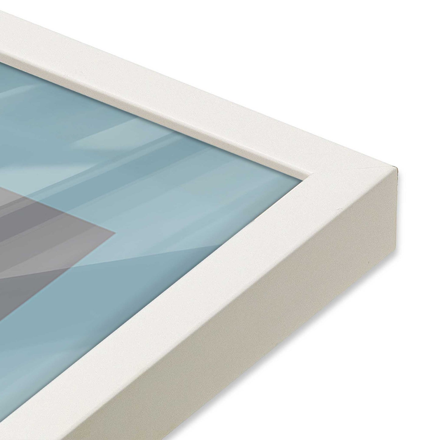 [Color:Opaque White], Picture of art in a Opaque White frame at an angle