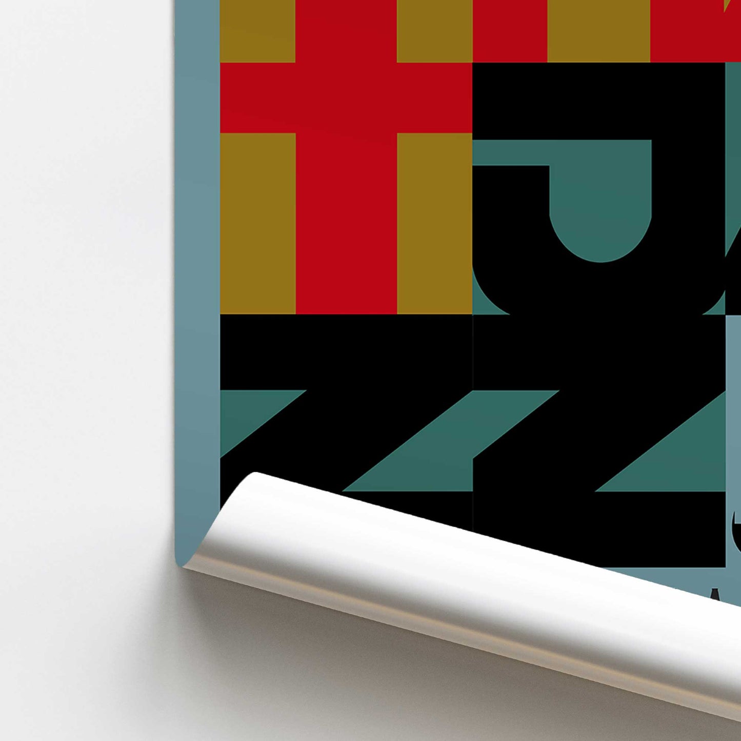 [color:Rolled Print], Picture of close up of art