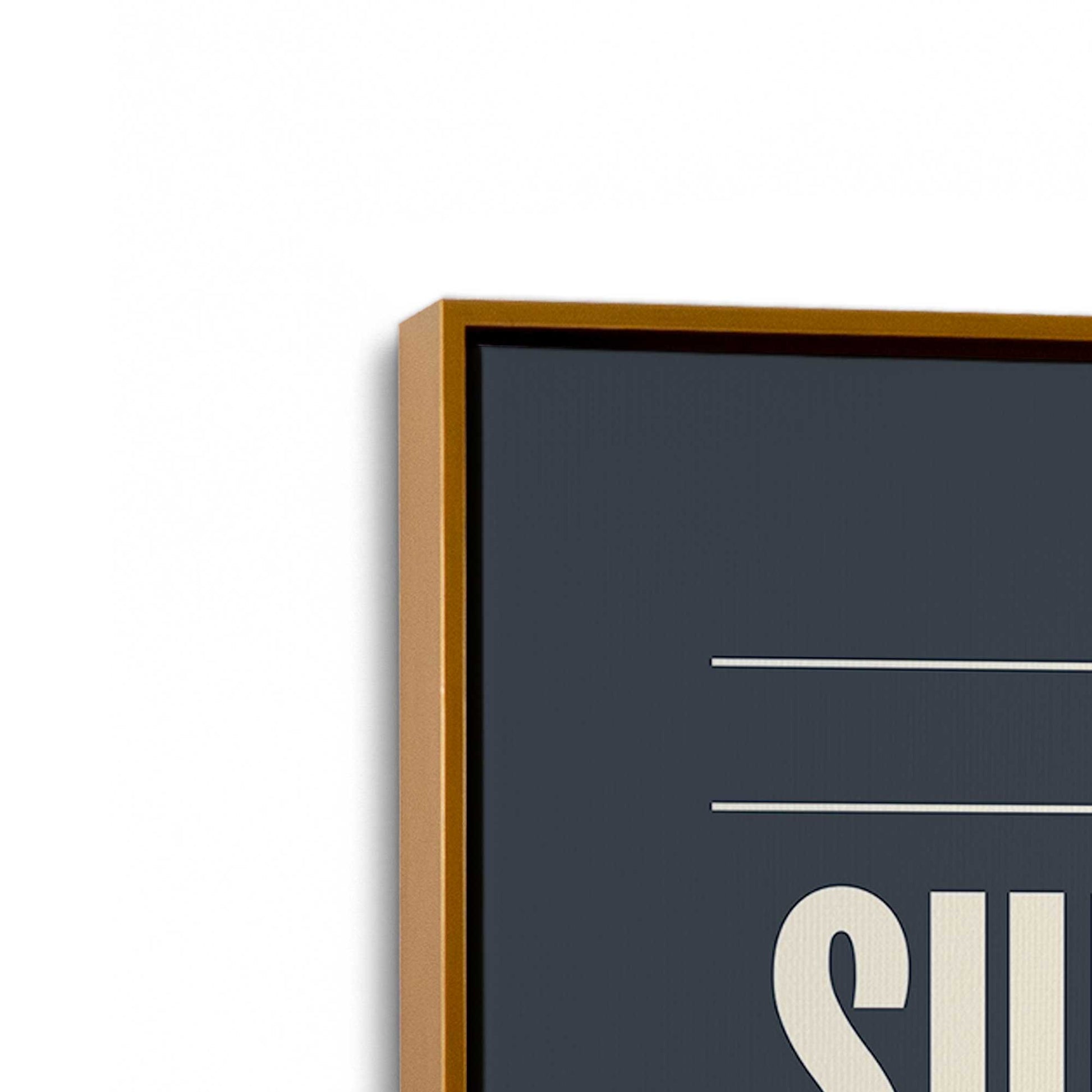 [Color:Polished Gold], Picture of art in a Polished Gold frame at an angle