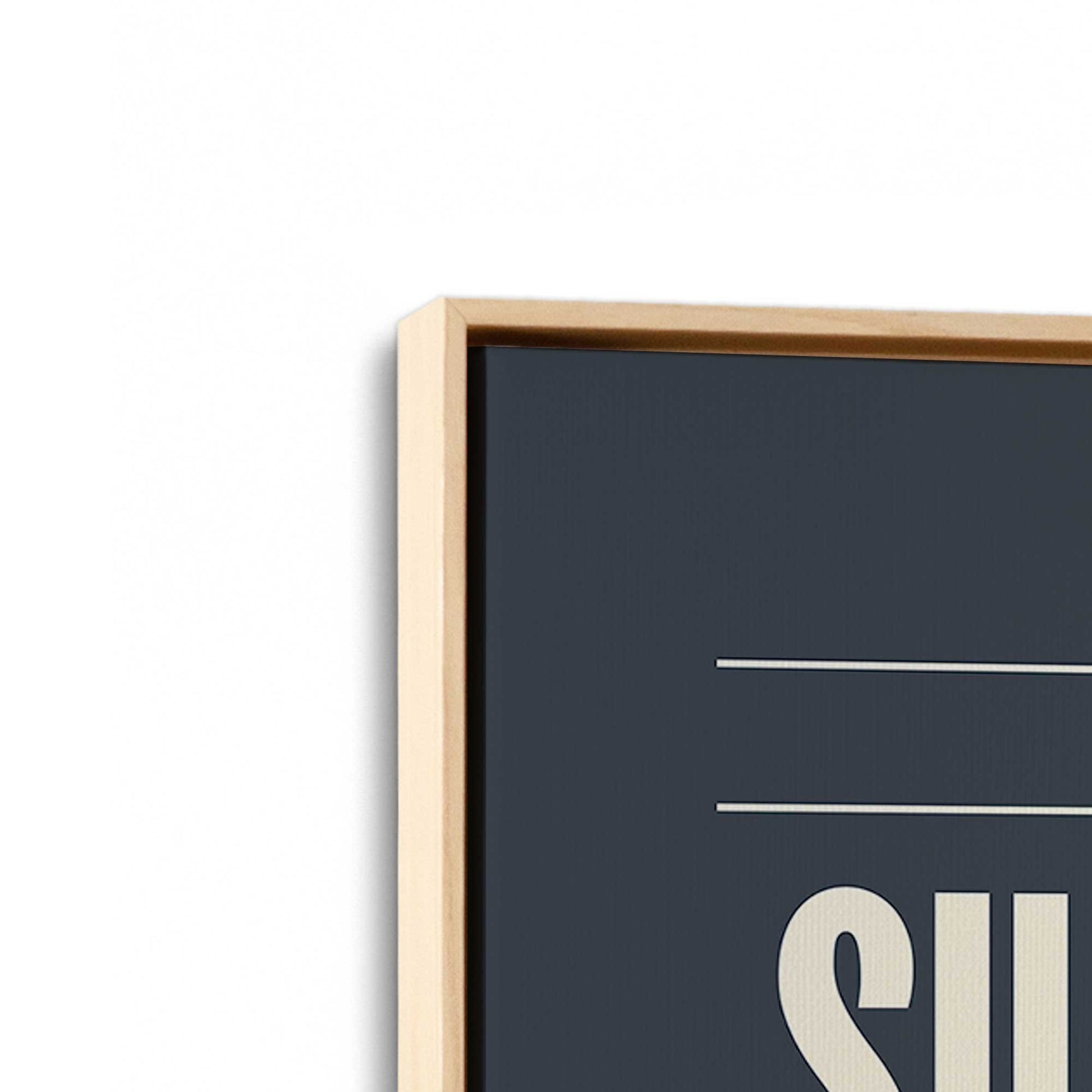 [Color:American Maple], Picture of art in a American Maple frame at an angle