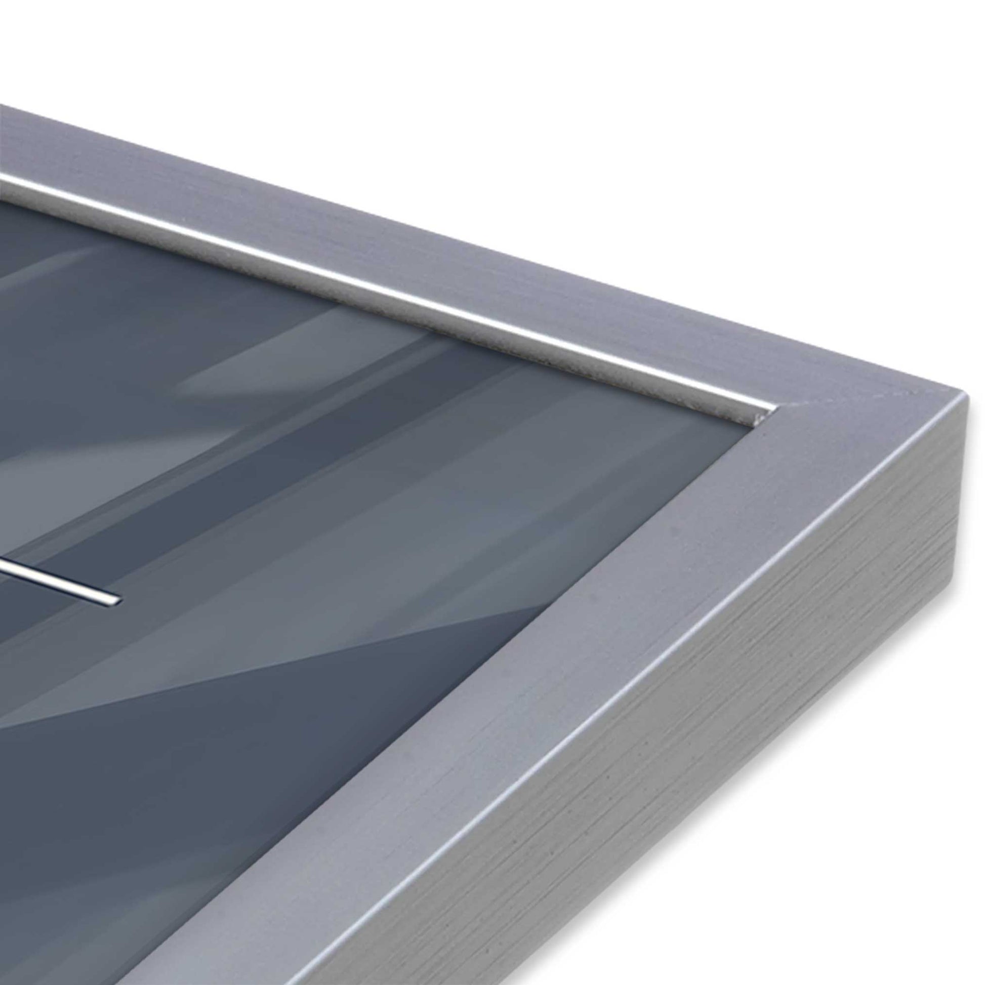 [Color:Polished Chrome], Picture of art in a Polished Chrome frame at an angle