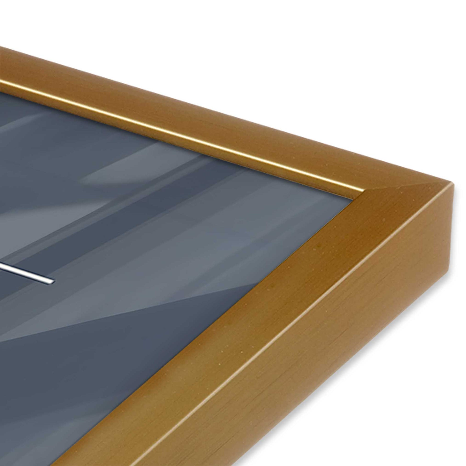 [Color:Polished Gold], Picture of art in a Polished Gold frame at an angle