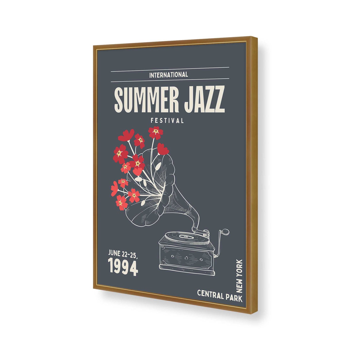 [Color:Polished Gold], Picture of art in a Polished Gold frame of the corner