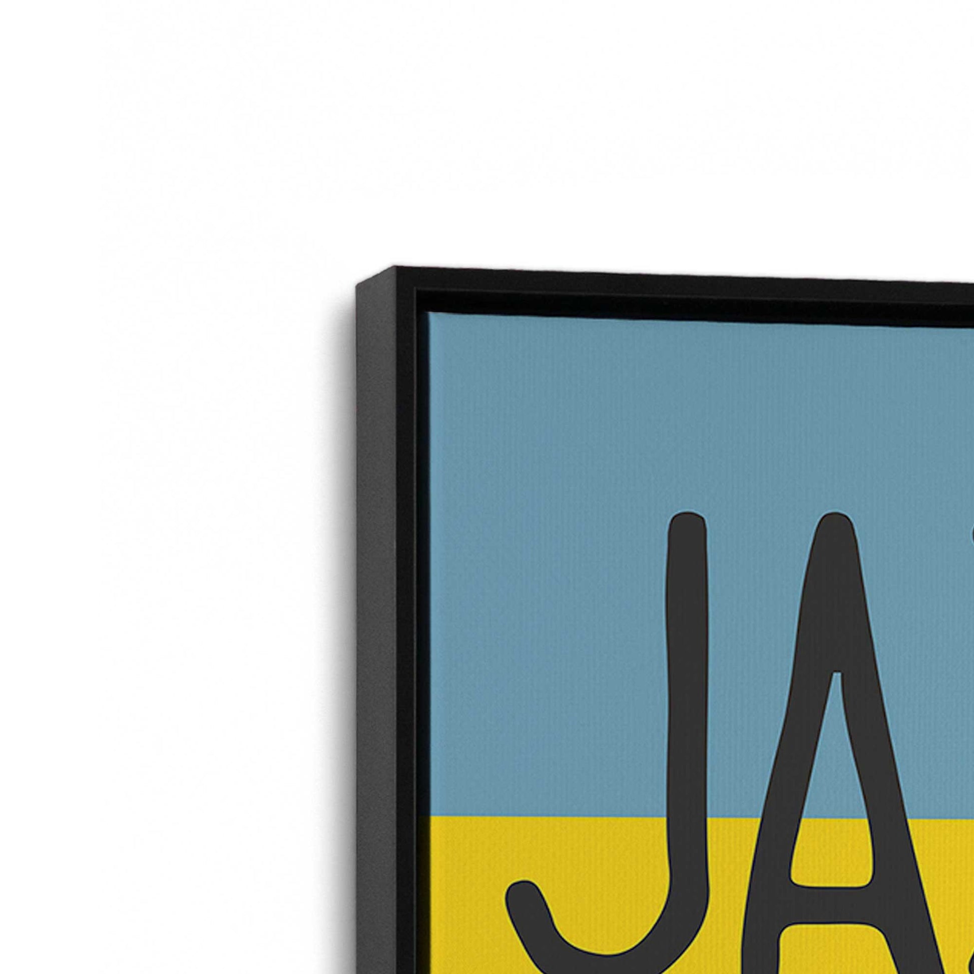 [Color:Satin Black], Picture of art in a Satin Black frame at an angle