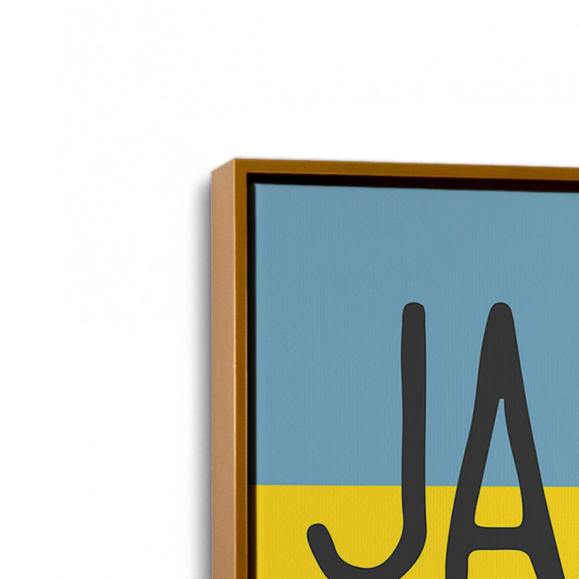 [Color:Polished Gold], Picture of art in a Polished Gold frame at an angle
