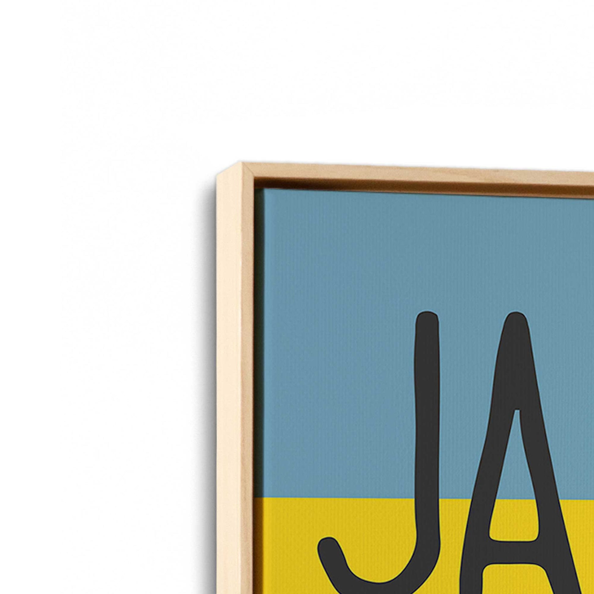 [Color:American Maple], Picture of art in a American Maple frame at an angle