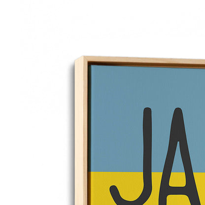 [Color:American Maple], Picture of art in a American Maple frame at an angle