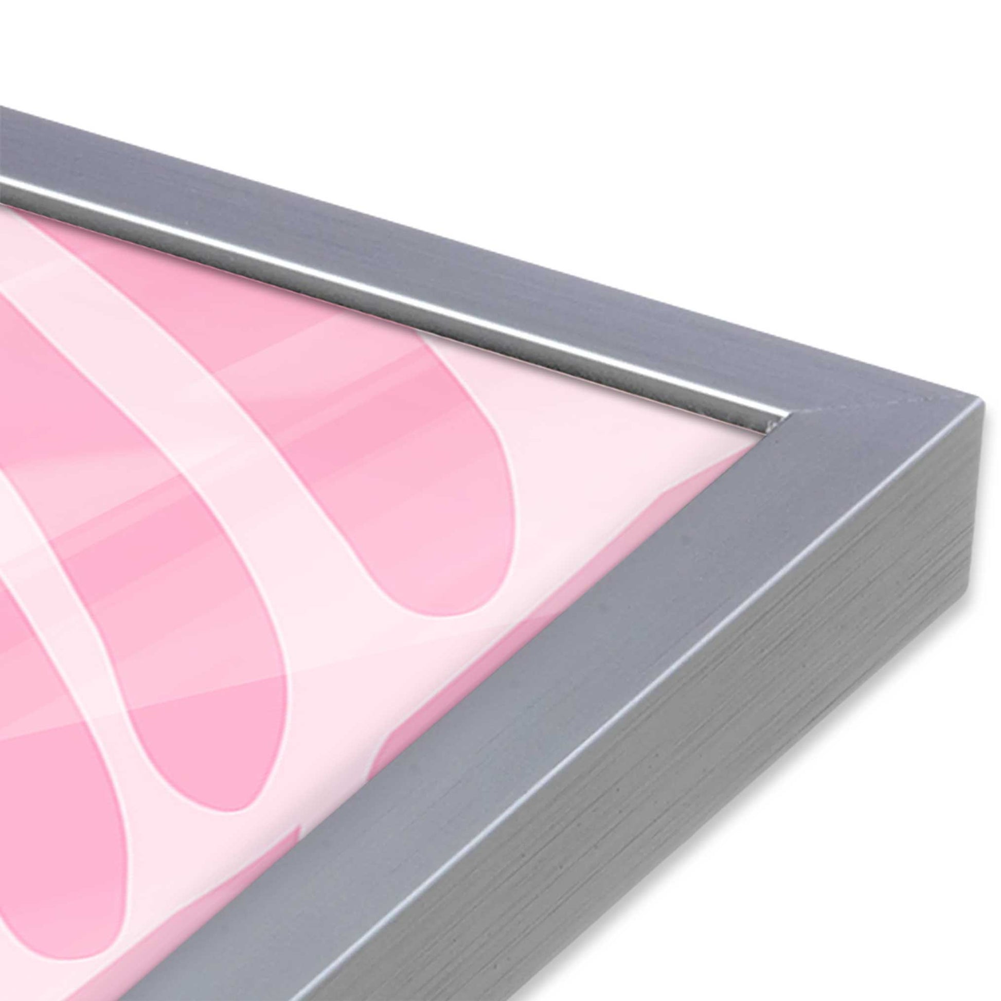 [Color:Polished Chrome], Picture of art in a Polished Chrome frame at an angle