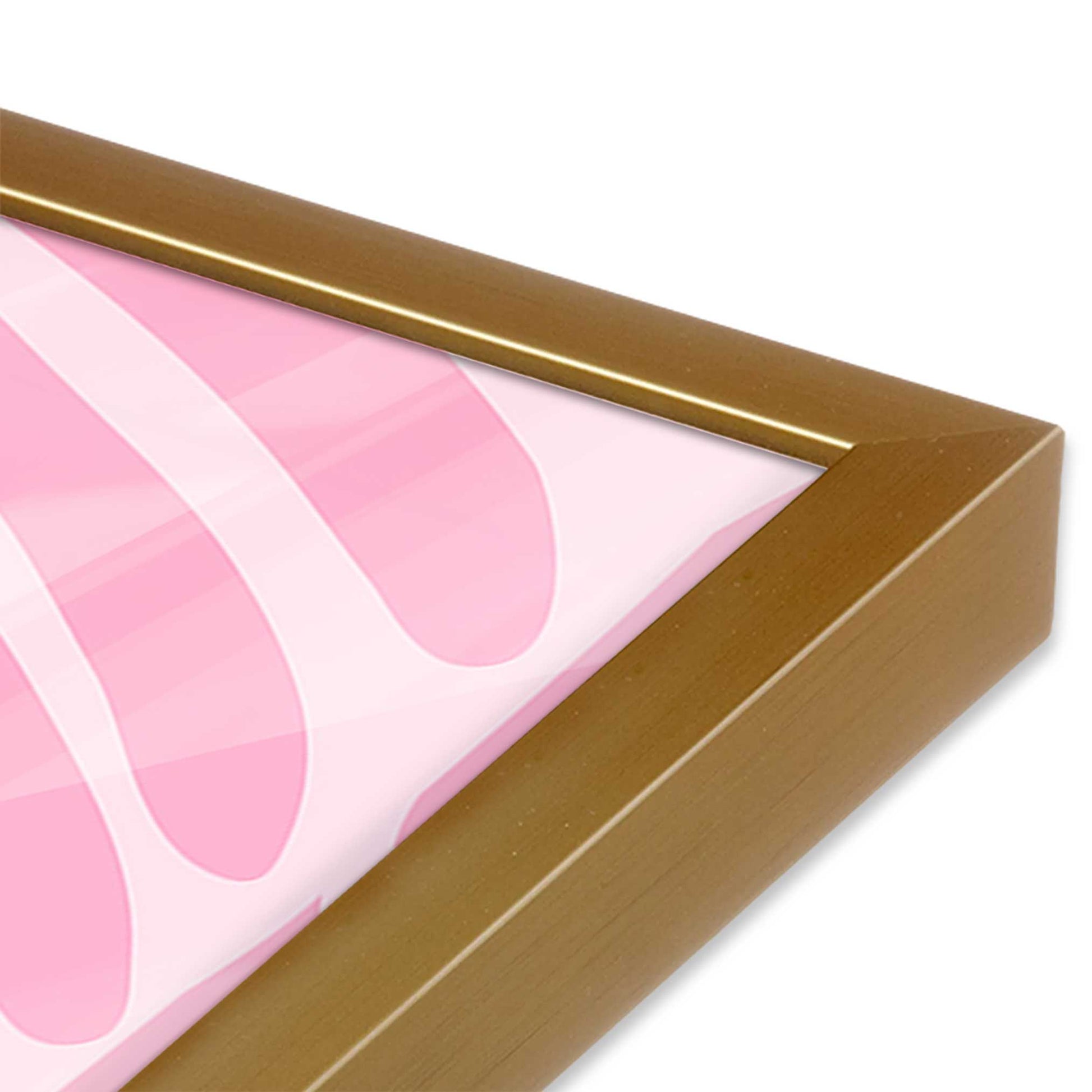[Color:Polished Gold], Picture of art in a Polished Gold frame at an angle