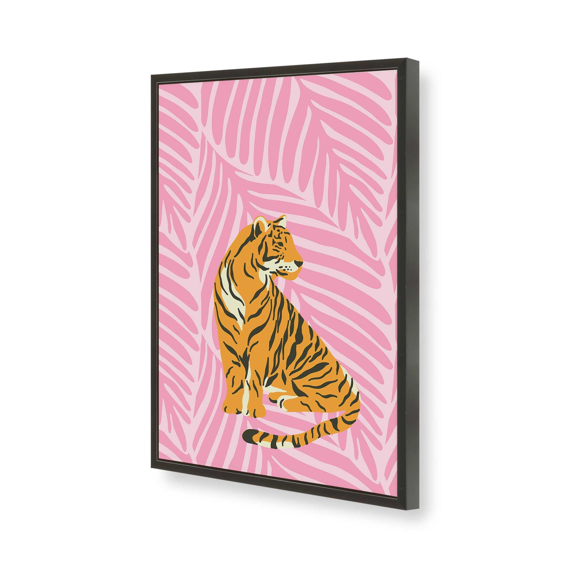 [Color:Satin Black], Picture of art in a Satin Black frame of the corner