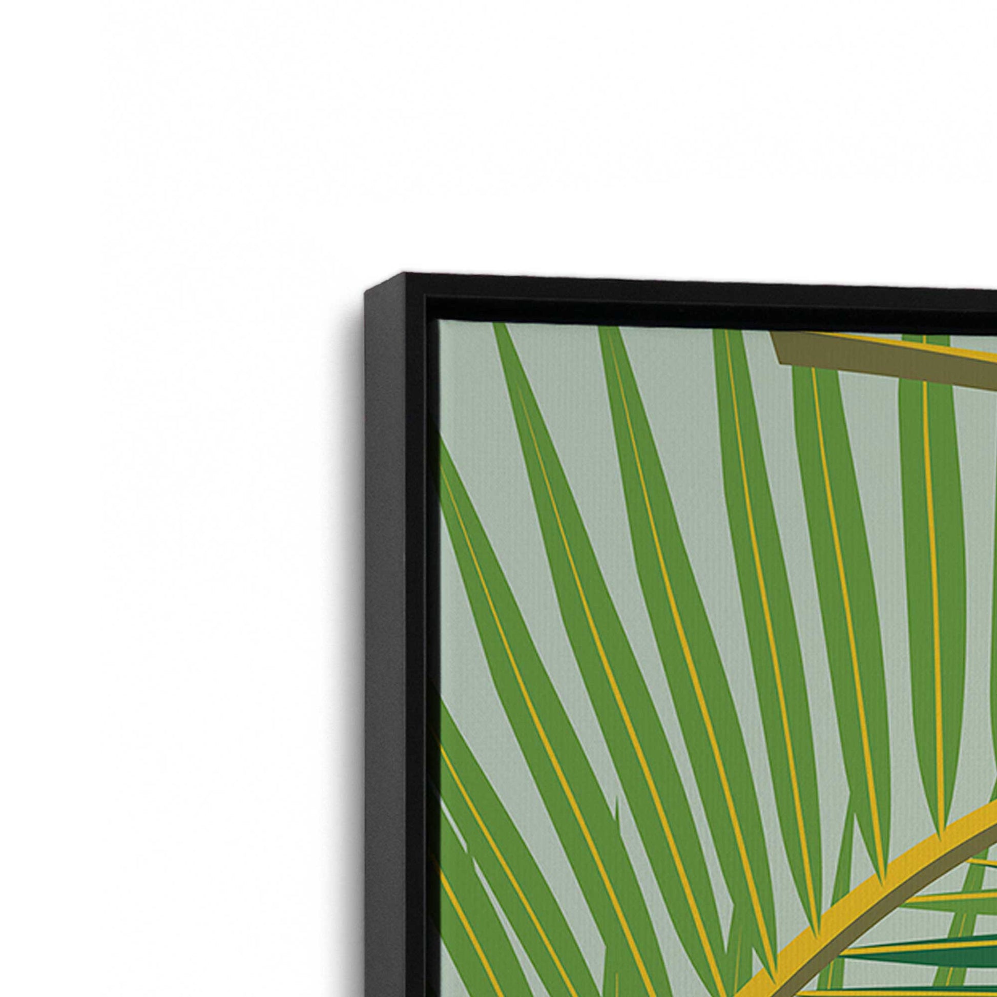 [Color:Satin Black], Picture of art in a Satin Black frame at an angle