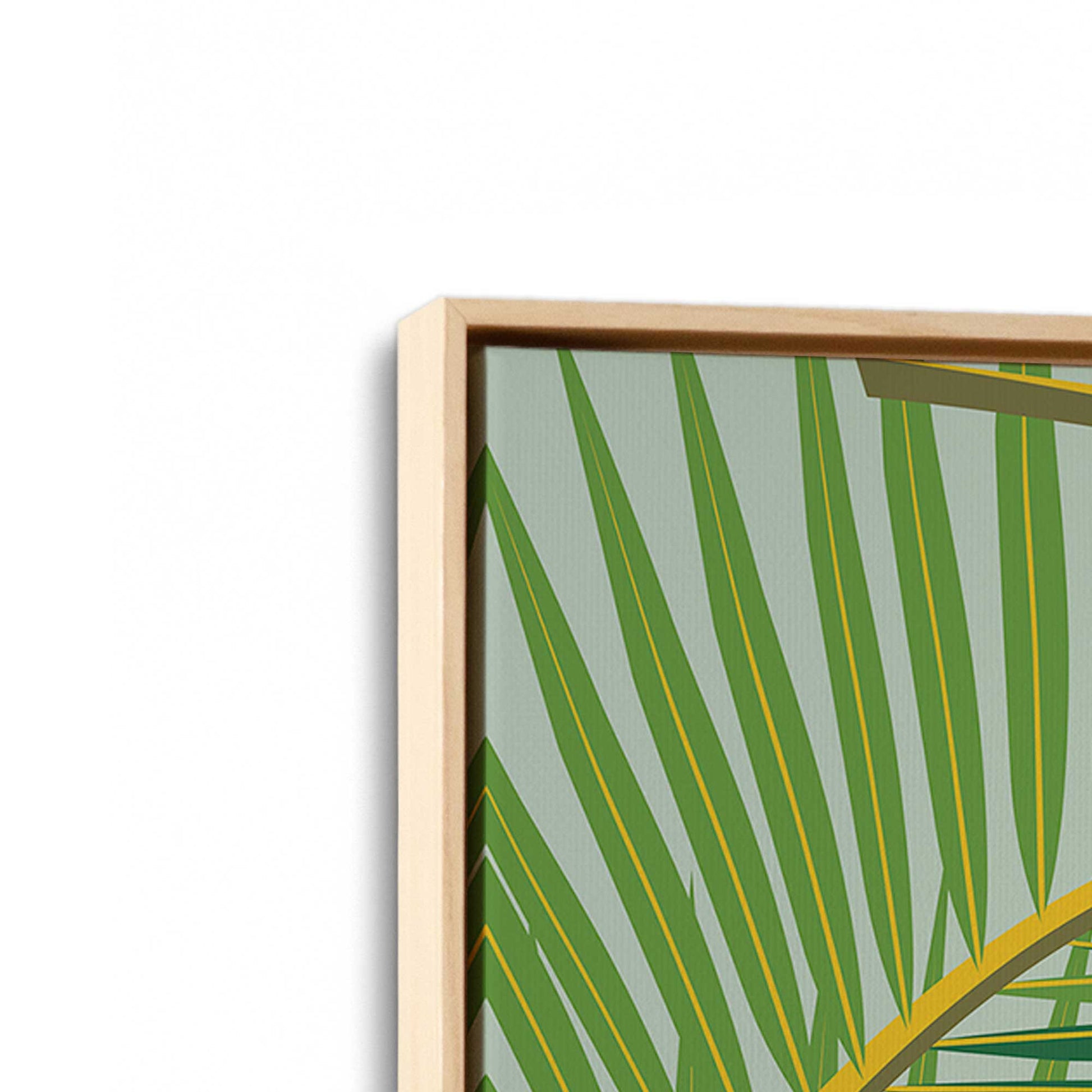 [Color:American Maple], Picture of art in a American Maple frame at an angle