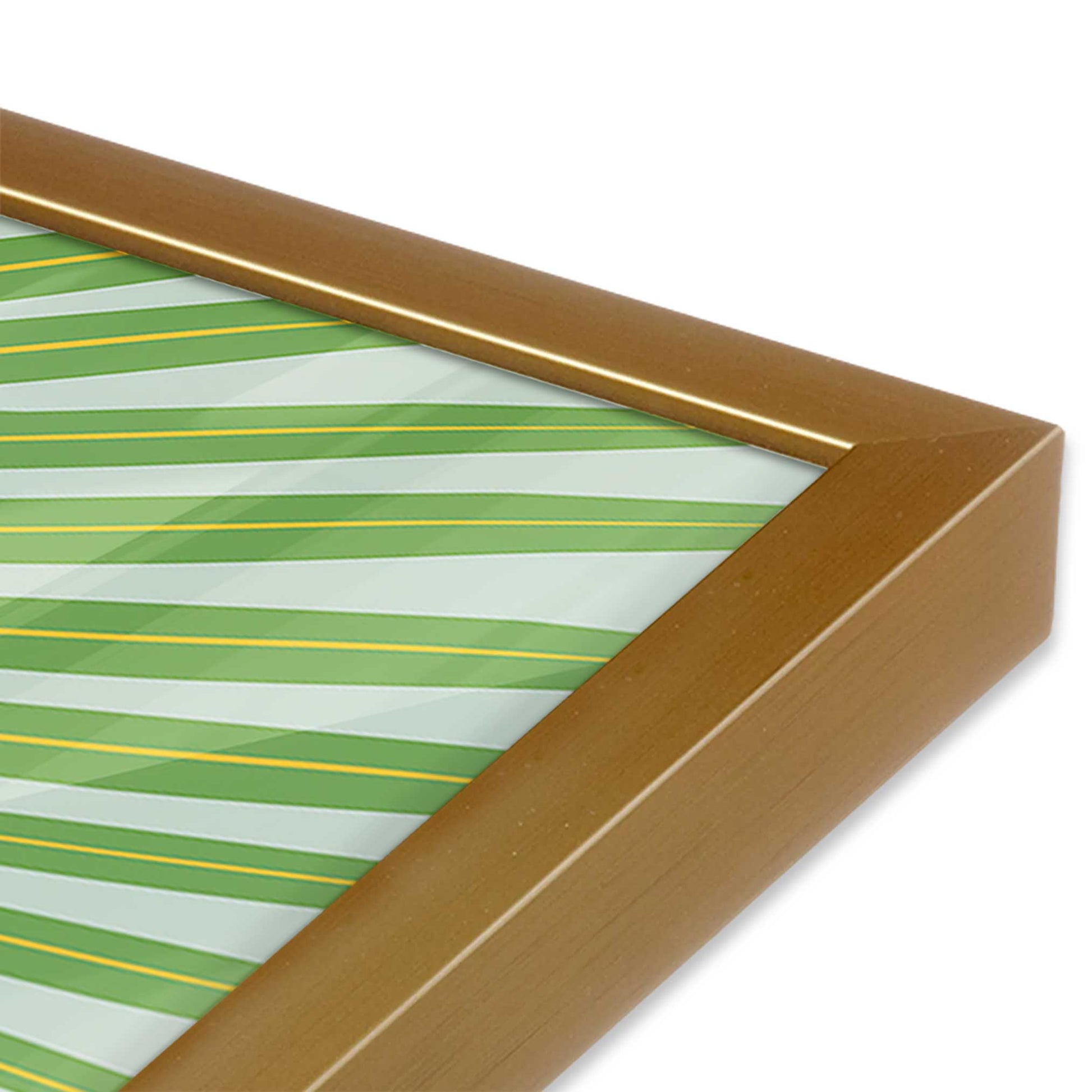 [Color:Polished Gold], Picture of art in a Polished Gold frame at an angle