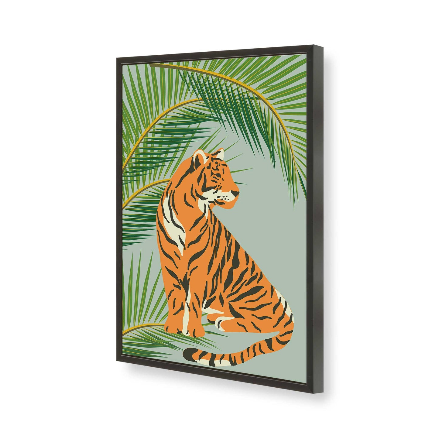 [Color:Satin Black], Picture of art in a Satin Black frame of the corner