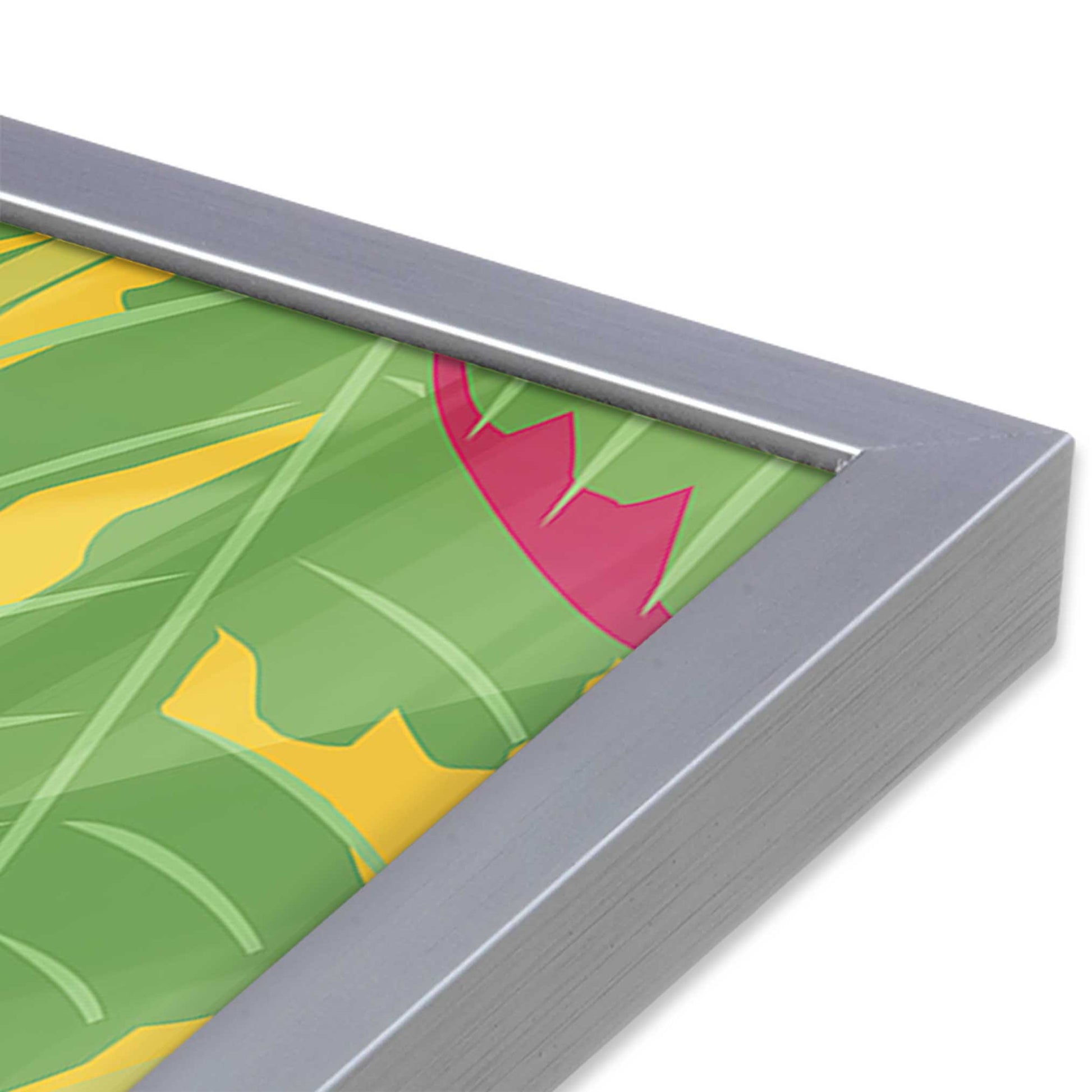 [Color:Polished Chrome], Picture of art in a Polished Chrome frame at an angle