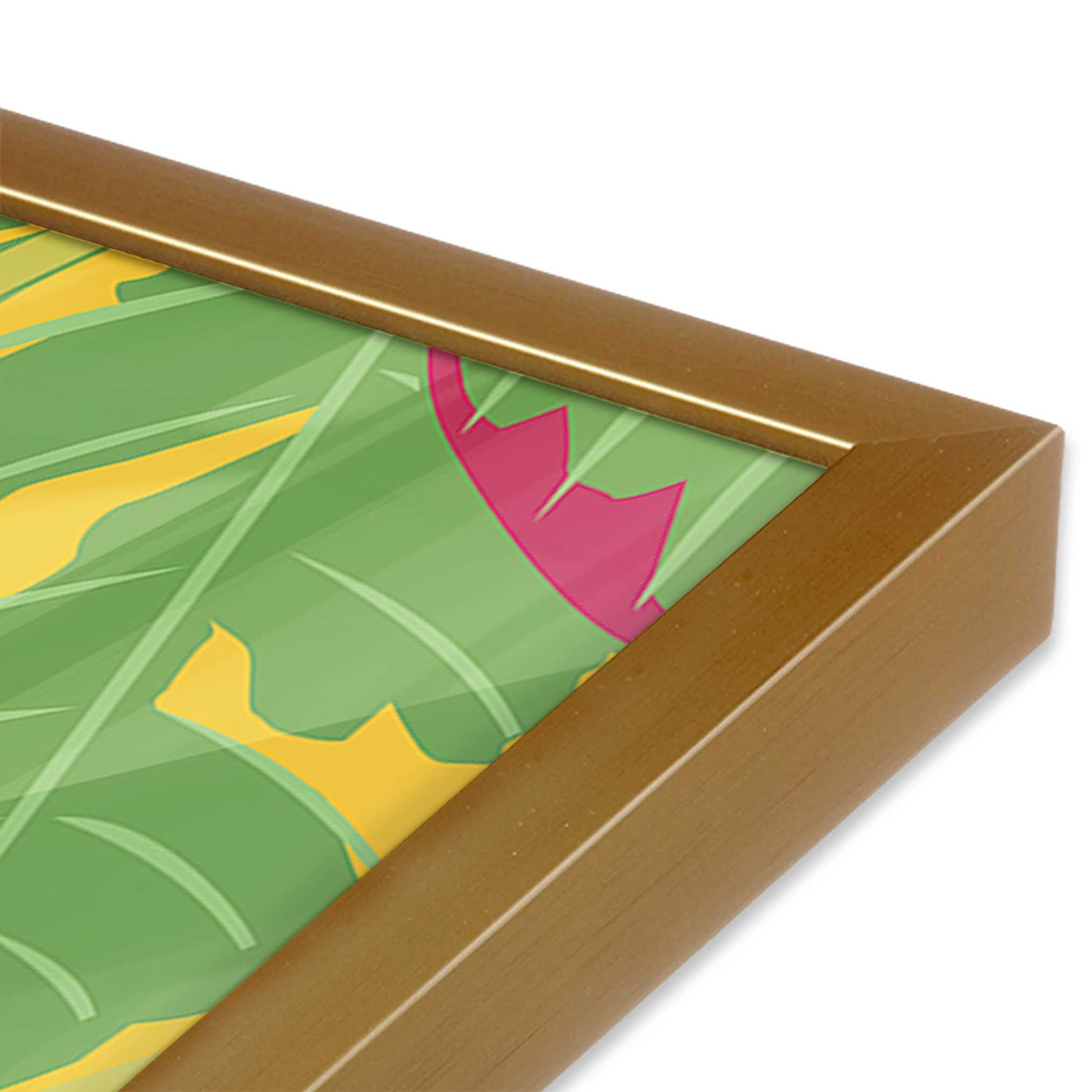 [Color:Polished Gold], Picture of art in a Polished Gold frame at an angle