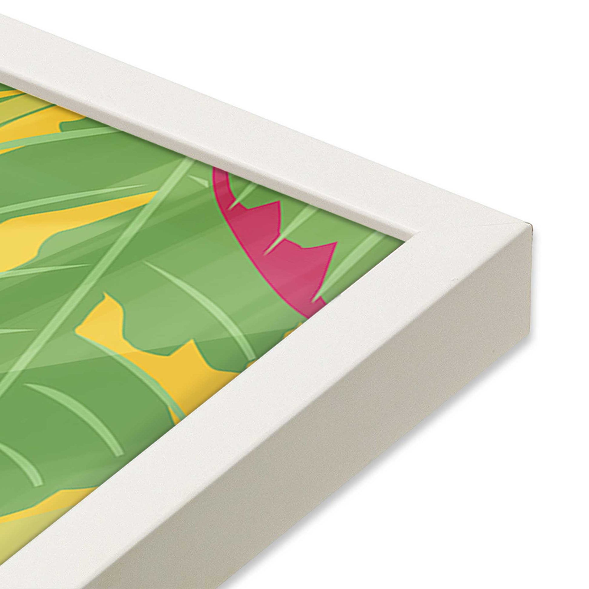 [Color:Opaque White], Picture of art in a Opaque White frame at an angle