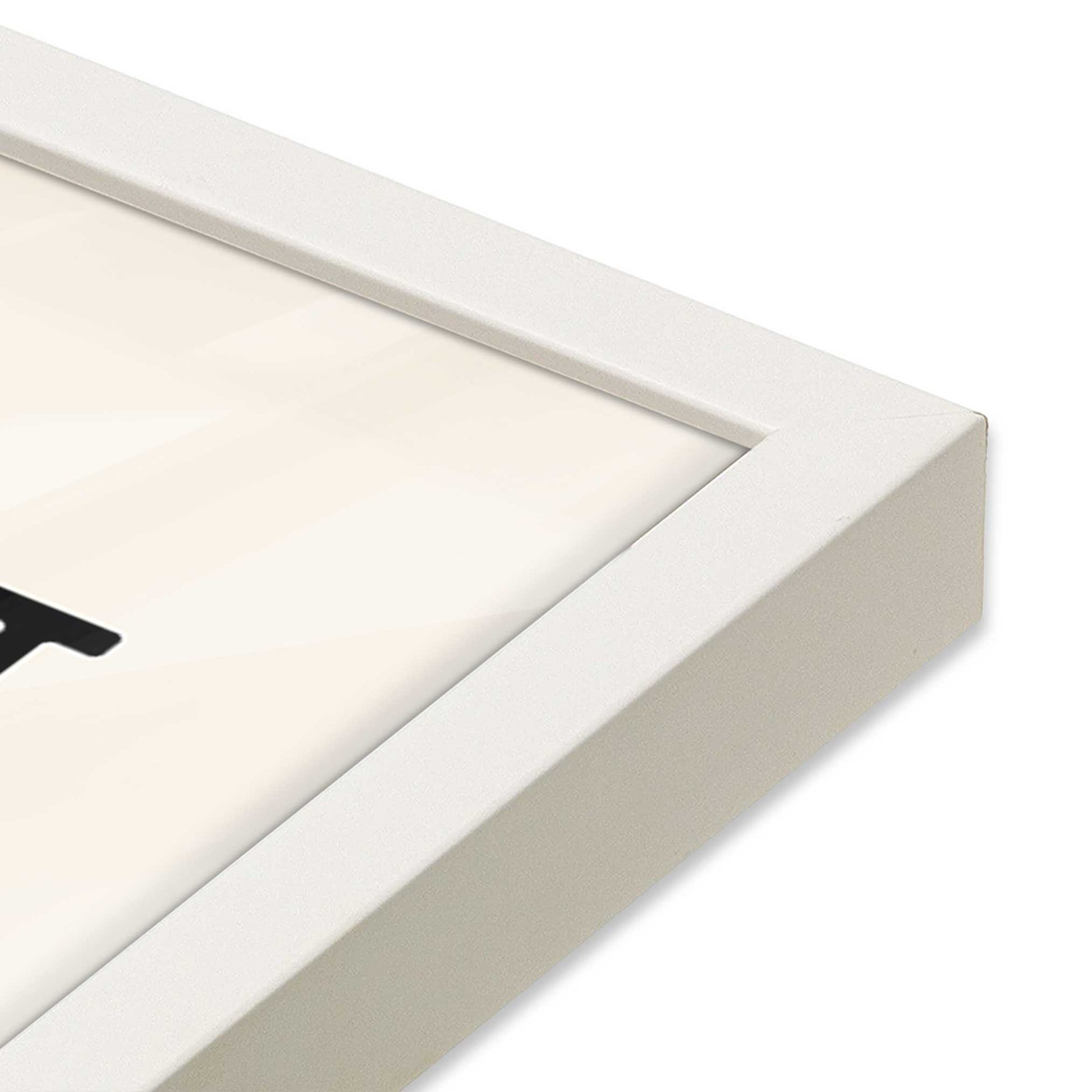 [Color:Opaque White], Picture of art in a Opaque White frame at an angle