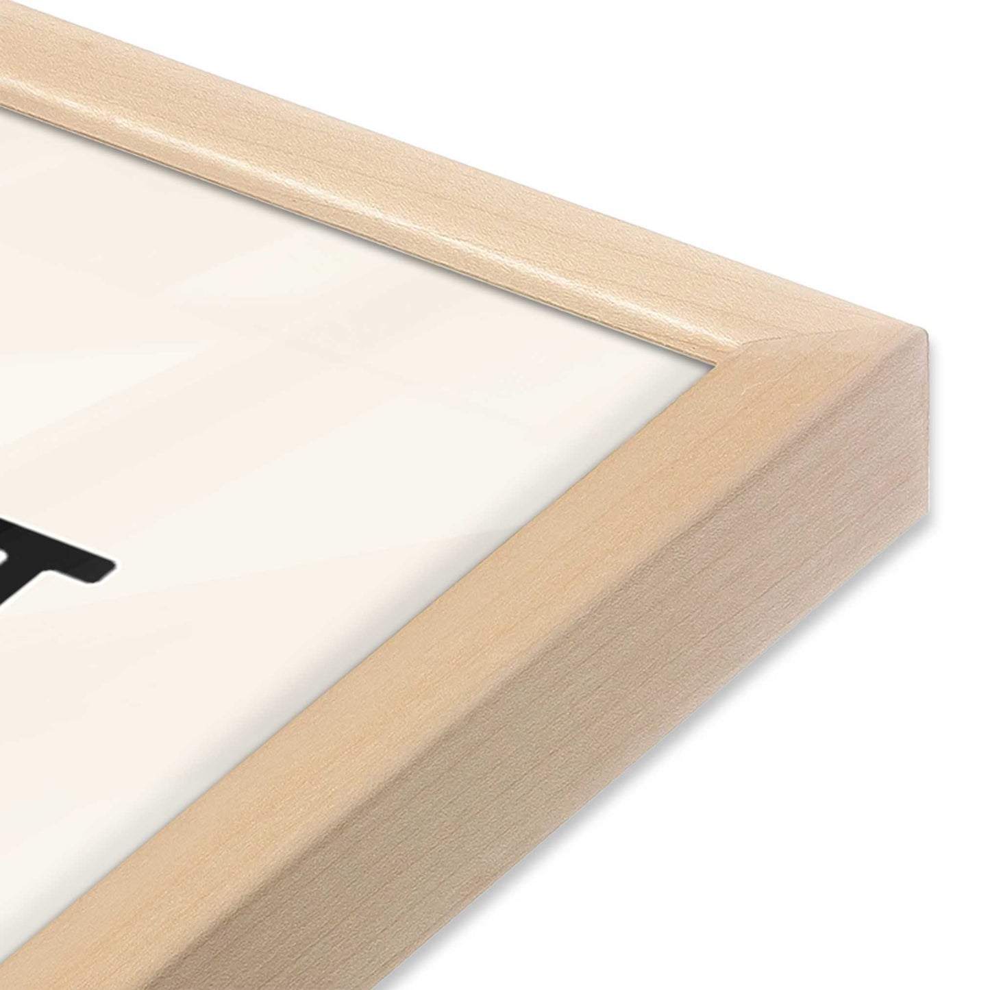[Color:Raw Maple], Picture of art in a Raw Maple frame at an angle