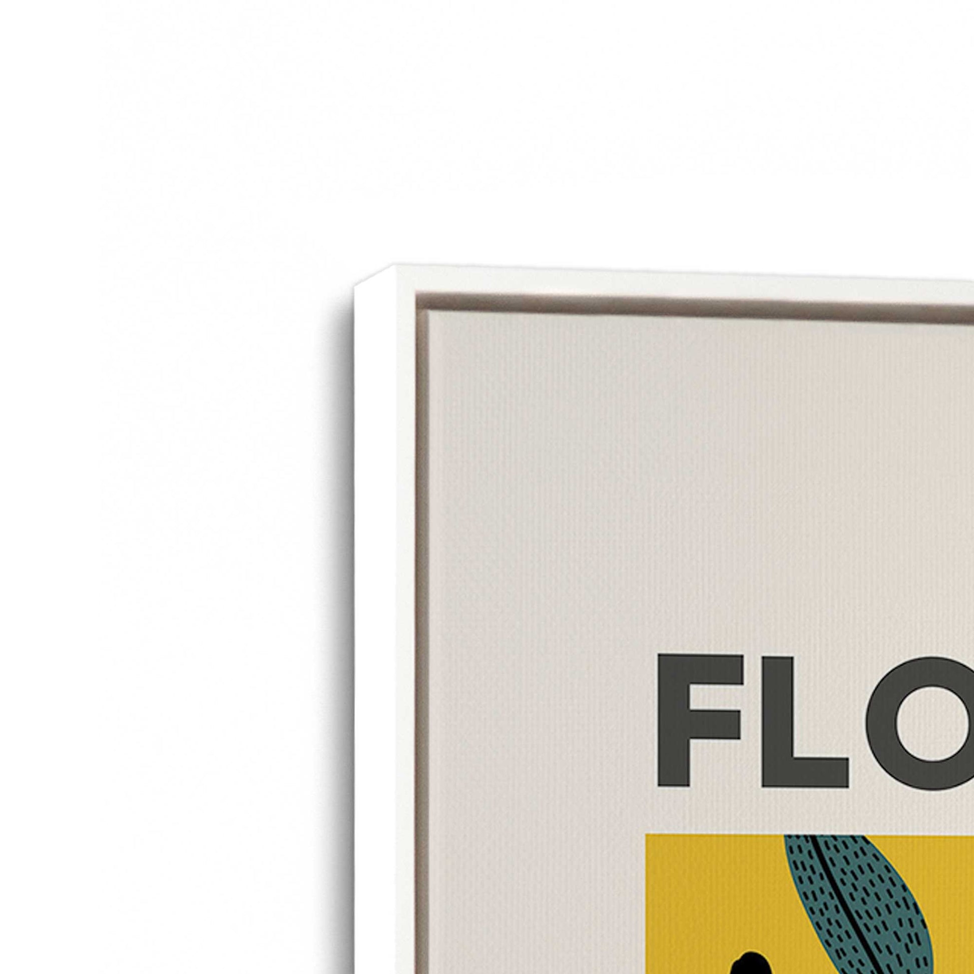 [Color:Opaque White], Picture of art in a White frame at an angle
