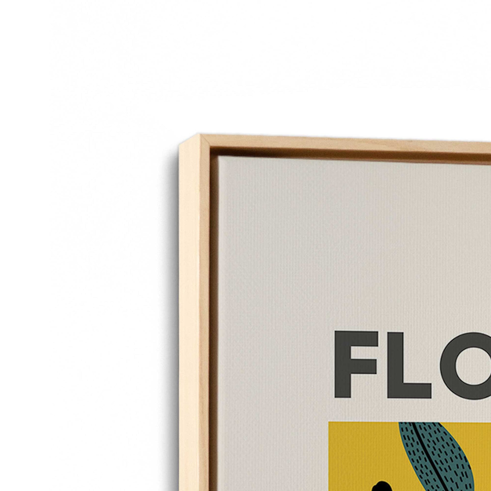 [Color:American Maple], Picture of art in a American Maple frame at an angle