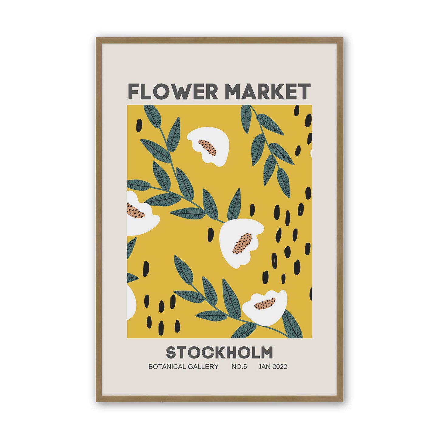[Color:Brushed Gold], Picture of art in a Brushed Gold frame
